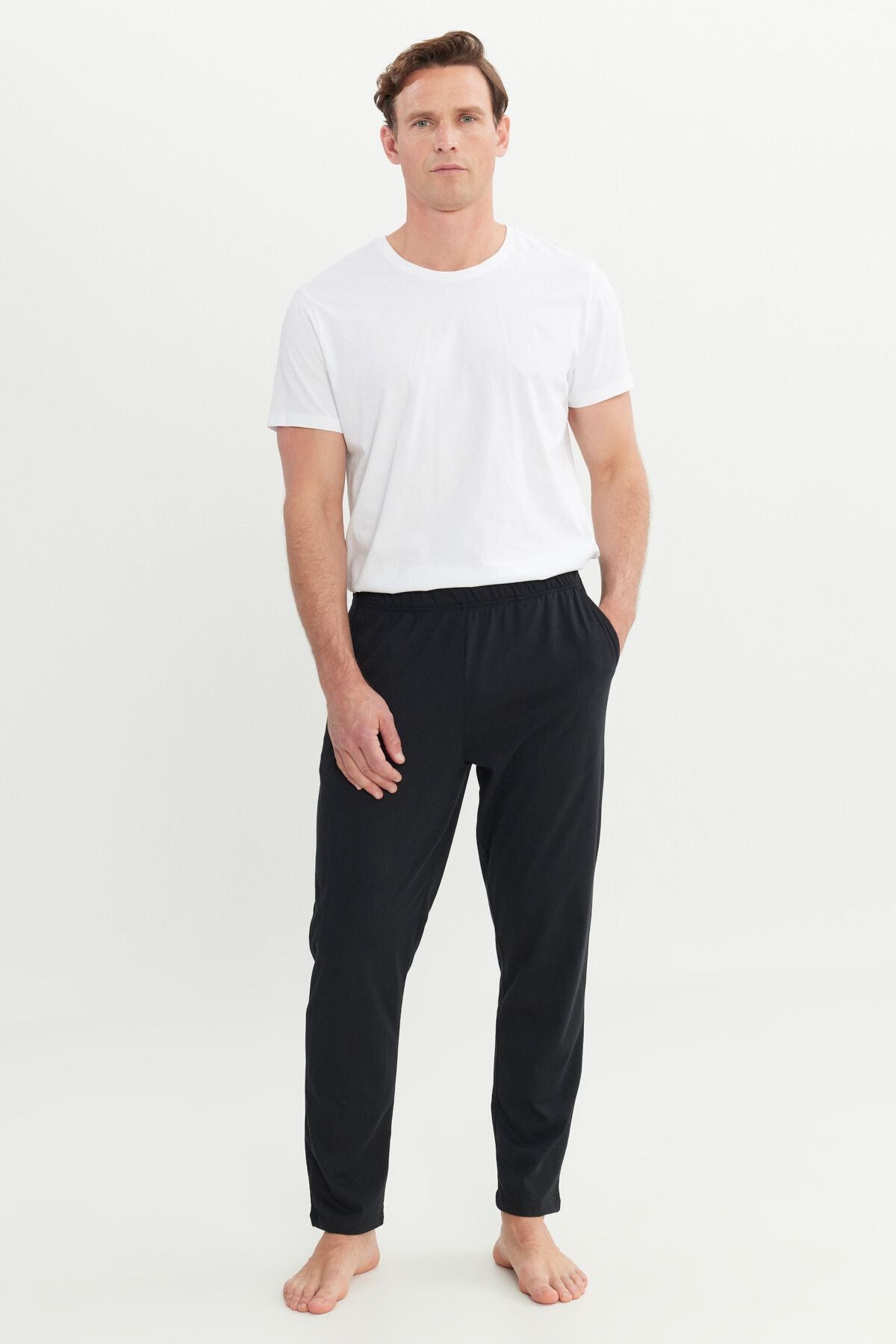 Men's Black Cotton Standard Fit Pajam