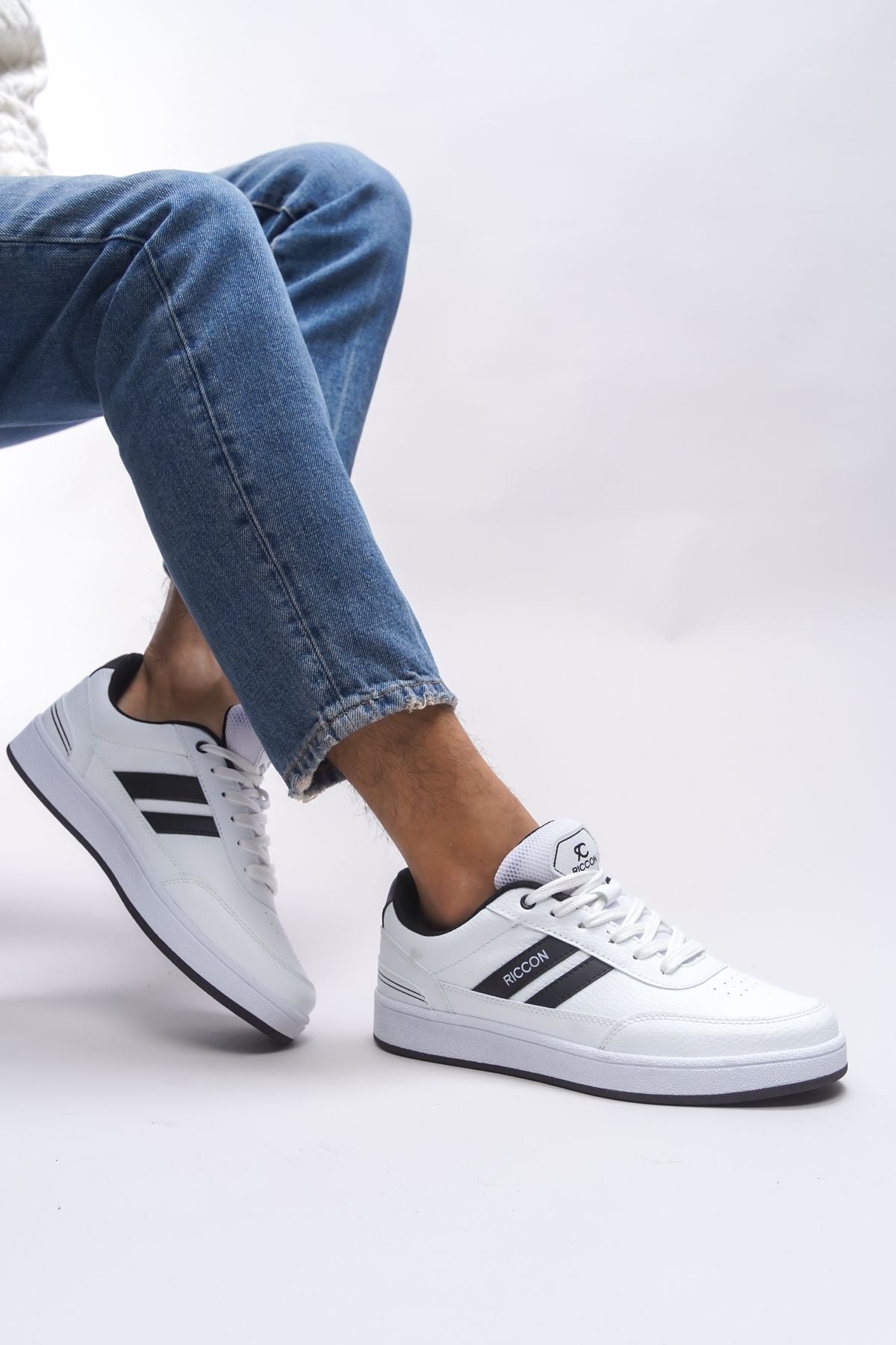 Zraudan Unisex Snekaer 001234 White Black