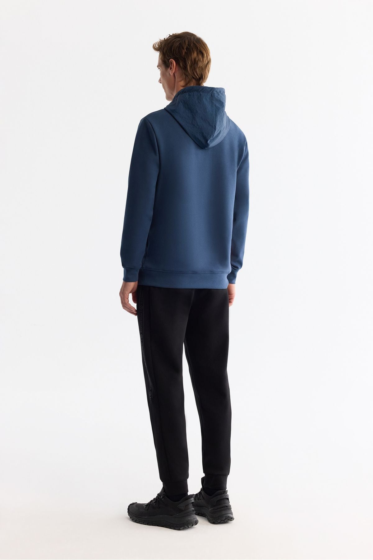 Male Indigo Hooded Elastan Sweatshirt A42y1262