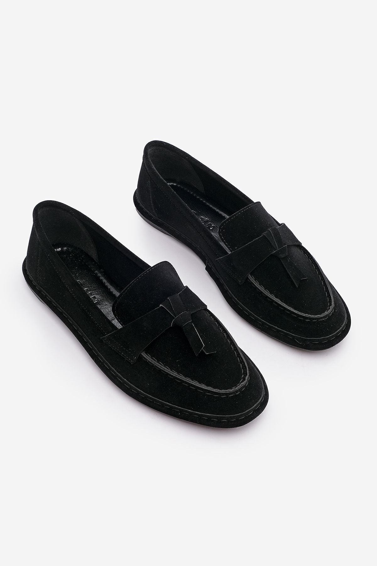 Woman Loafer Foldable Daily Shoes Kostav Black