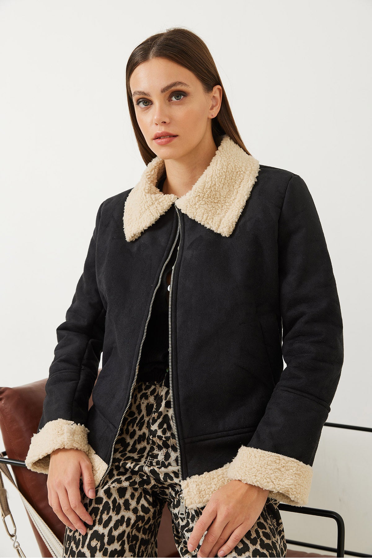 Women's Suede Plush Coat 60041023