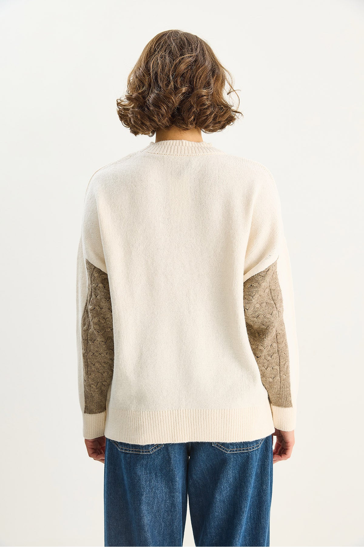 Women's Color Blocked Oversize Knitwear Sweater TK251078 60283721