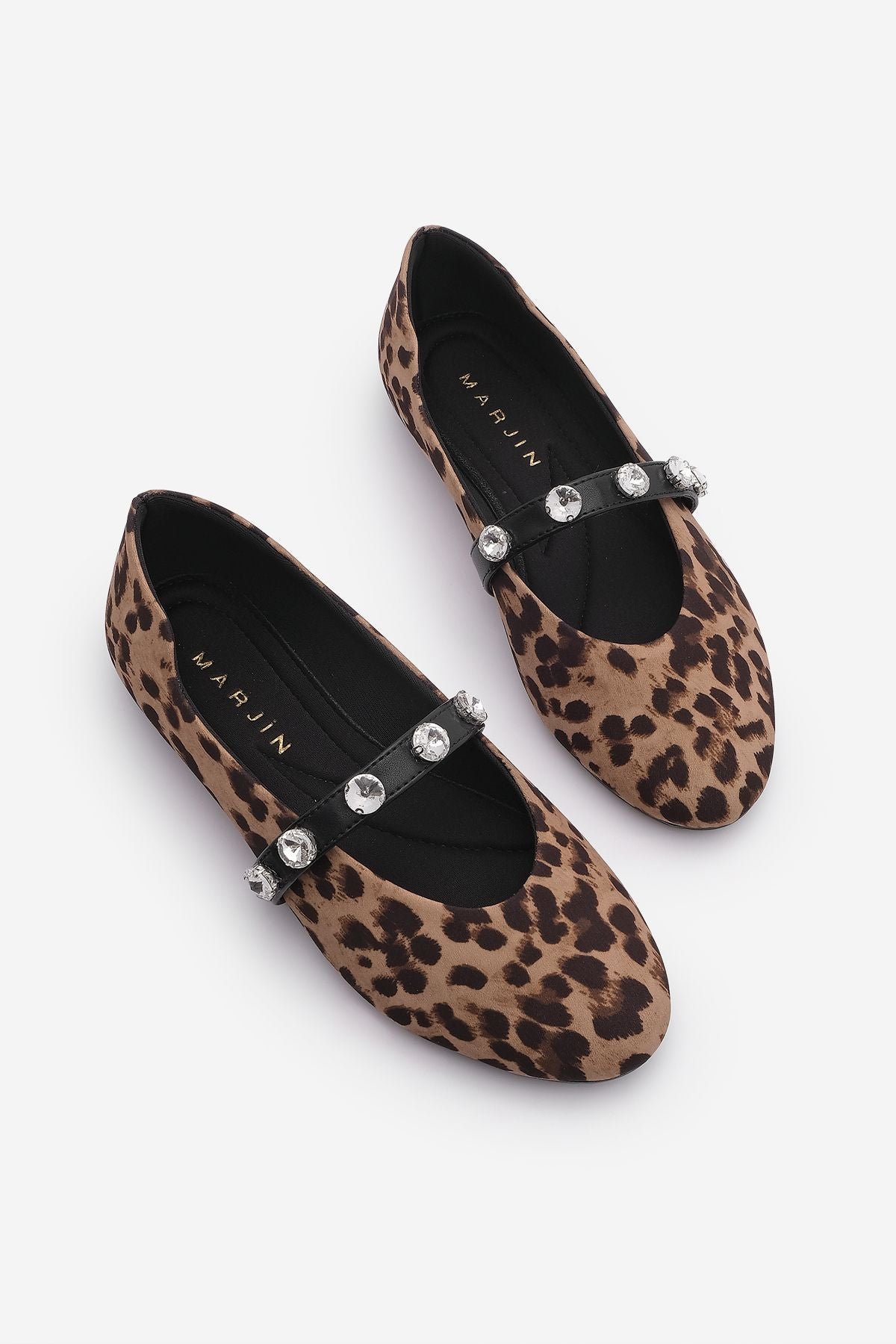 Women's Banded Stone Leopard Patterned Babet Kiyas Leopard