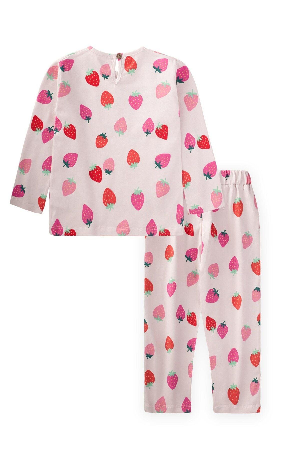 Patterned Pajama Team 2-8 Years Powder Pink