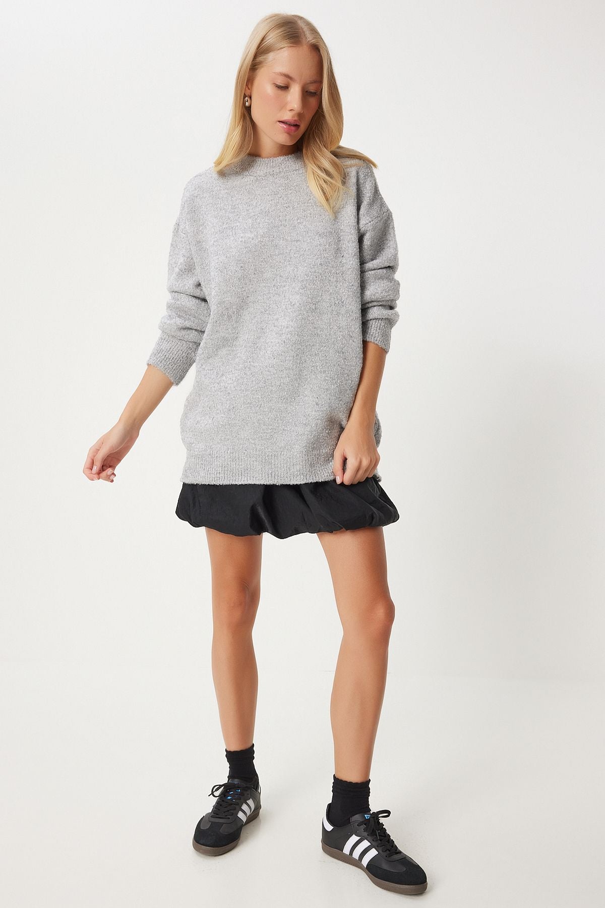 WOMEN GRAY GRAY ROAD Mold Knitwear Sweater FN03337