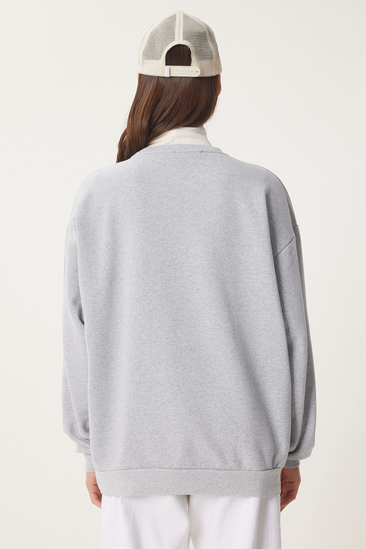 Women's Gray Printed Sweatshirt DZ00003