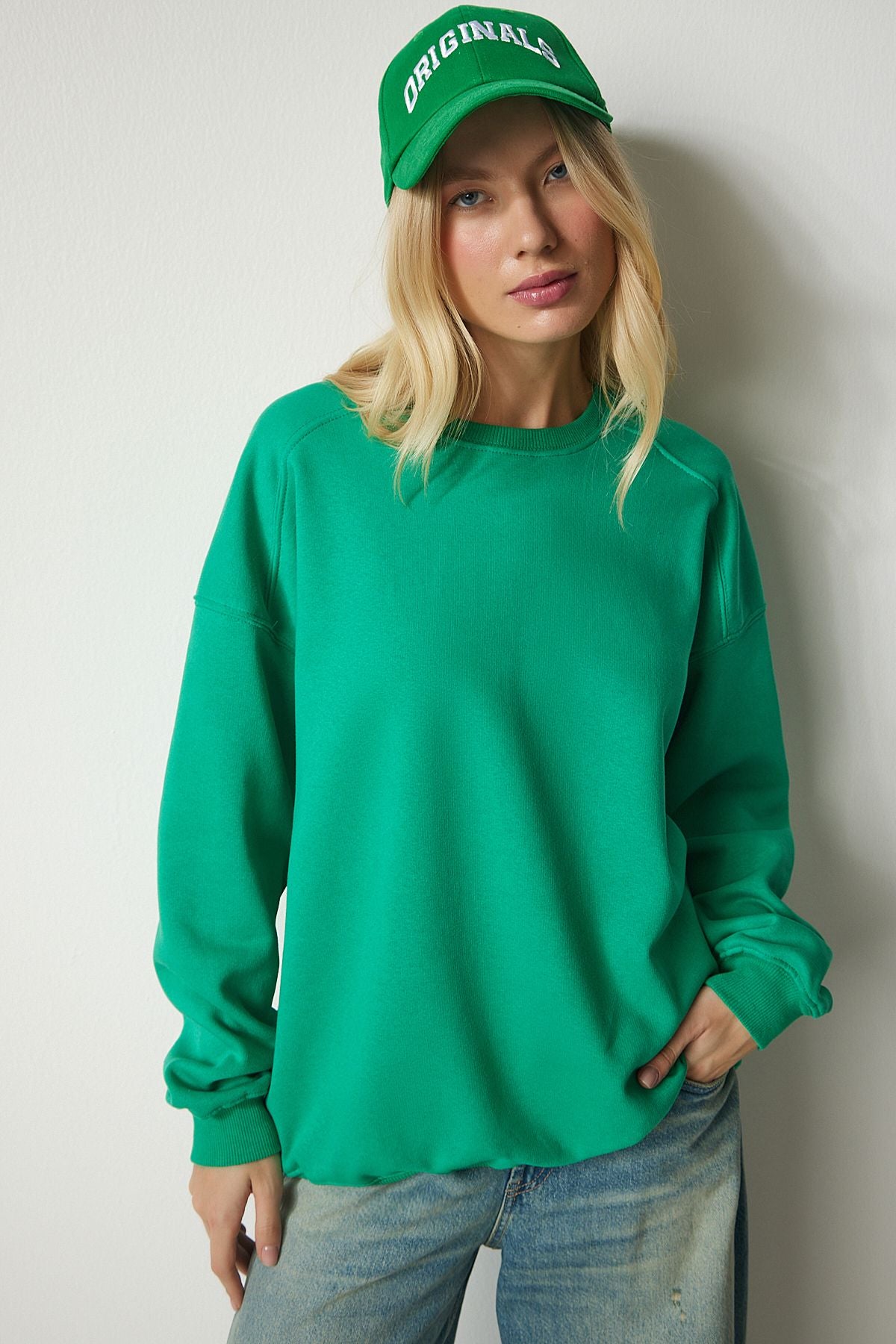 Woman Green Sweatshirt Mc00232