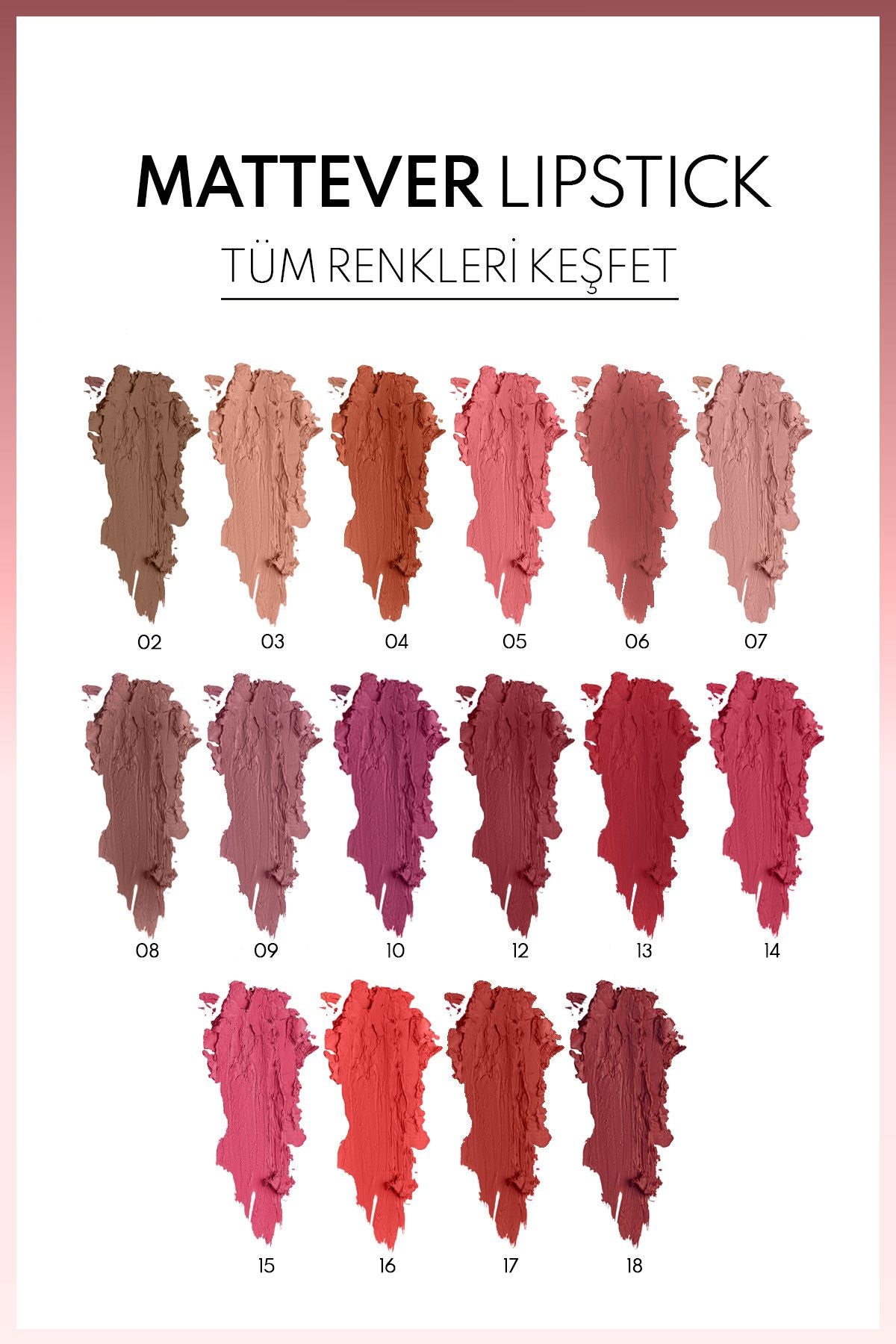 Mattever Lipstick semi -matte satin finish lipstick 03 Ethereal - Open Nude