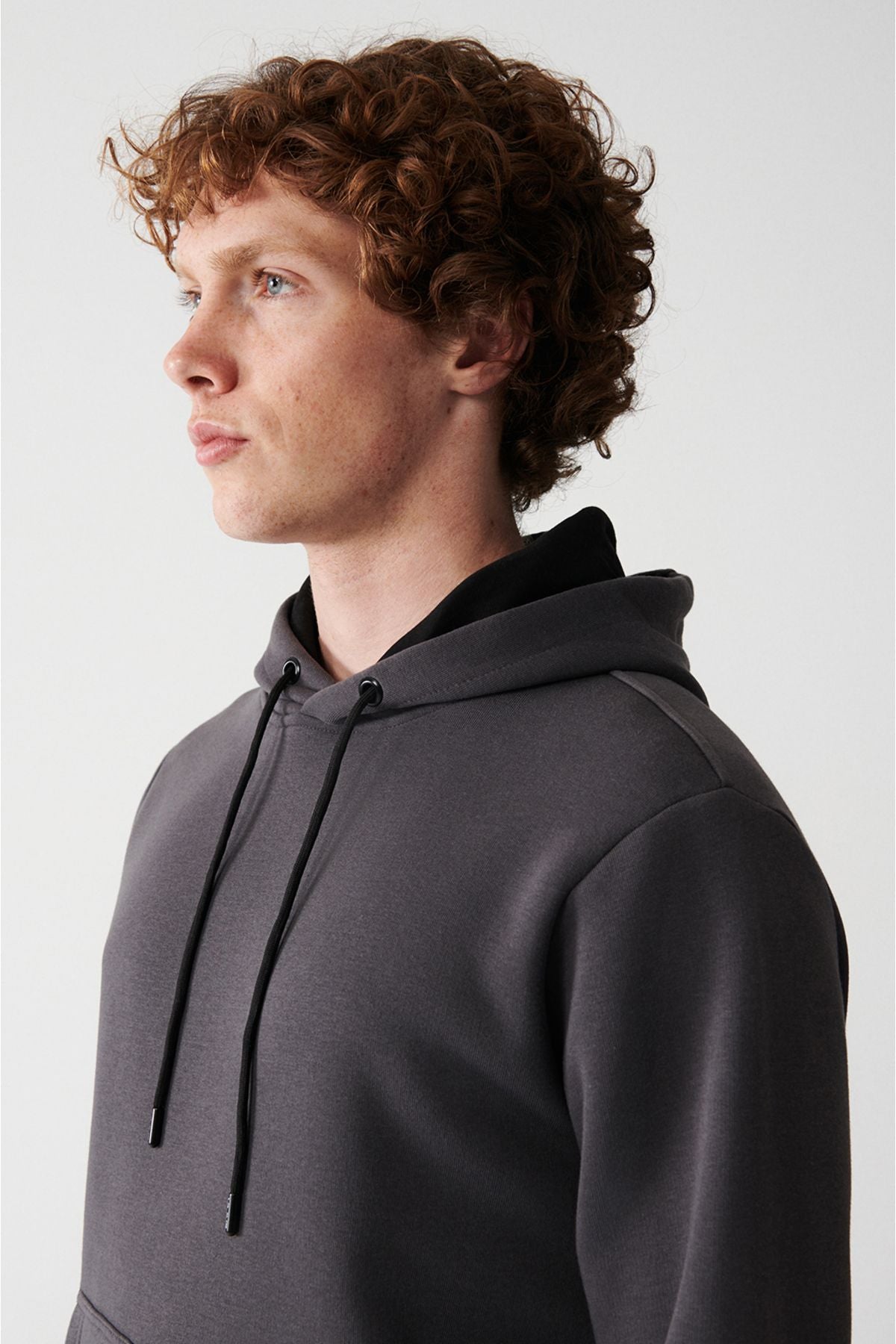 Men's anthracite hooded 3 -IP Cotton Sweatshirt E001018