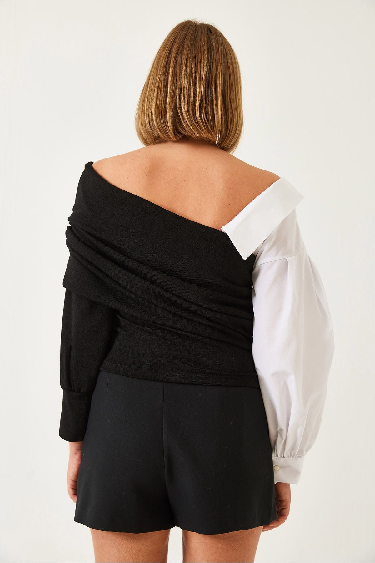 Women's Shirt Sleeve Design Knitwear Sweater 60261098