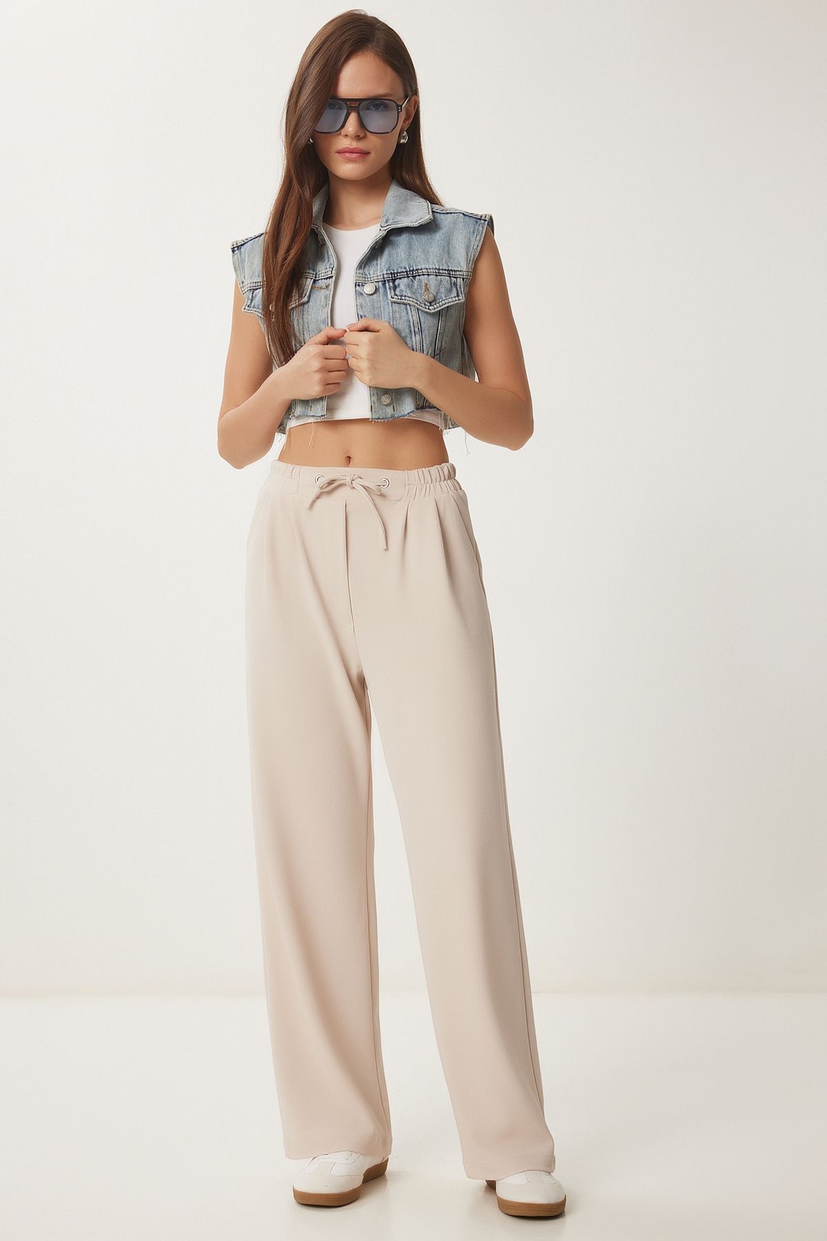 Female cream plenty of trousers Rv00204