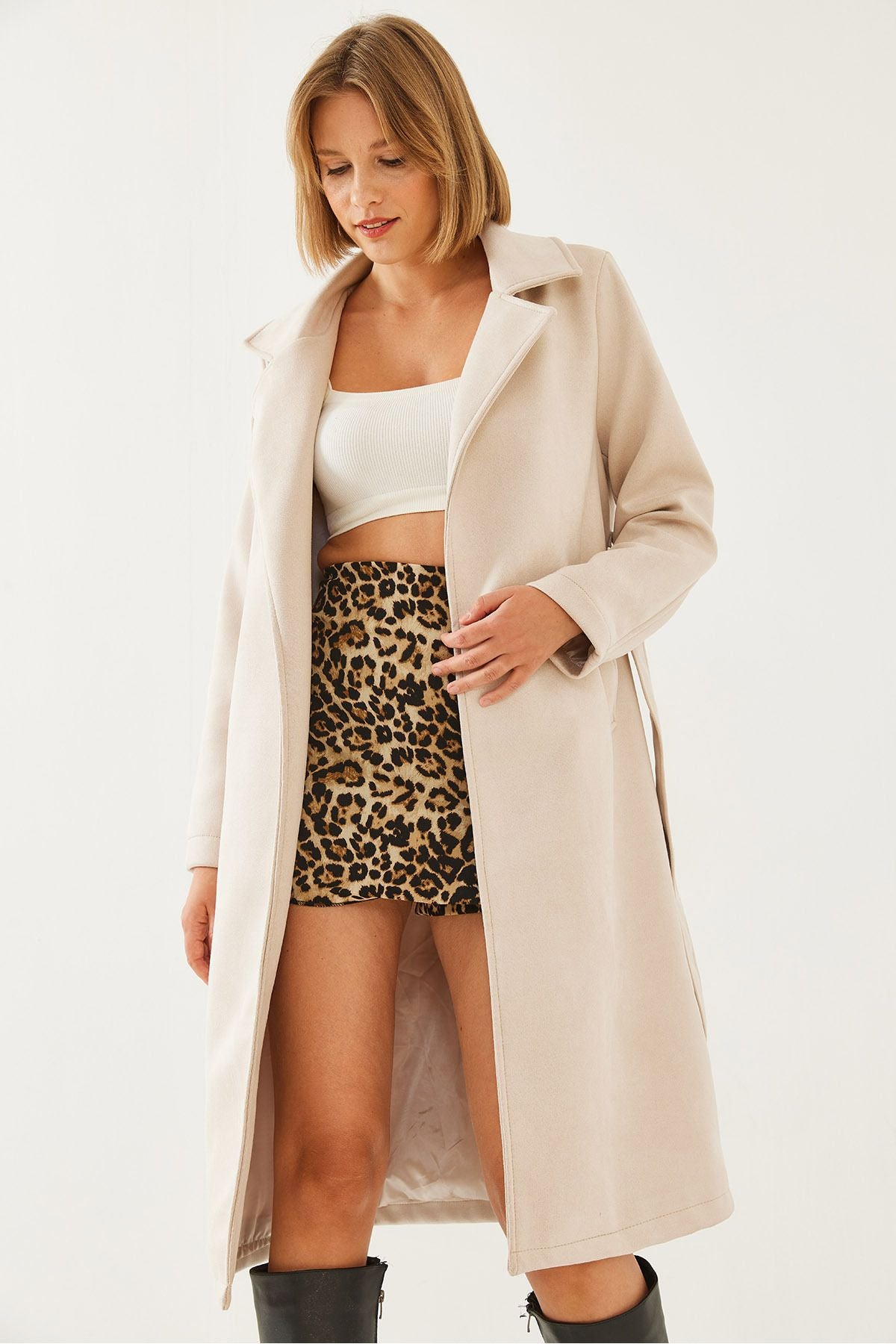 Female Belt Cruve Trench coat 2606 60451017