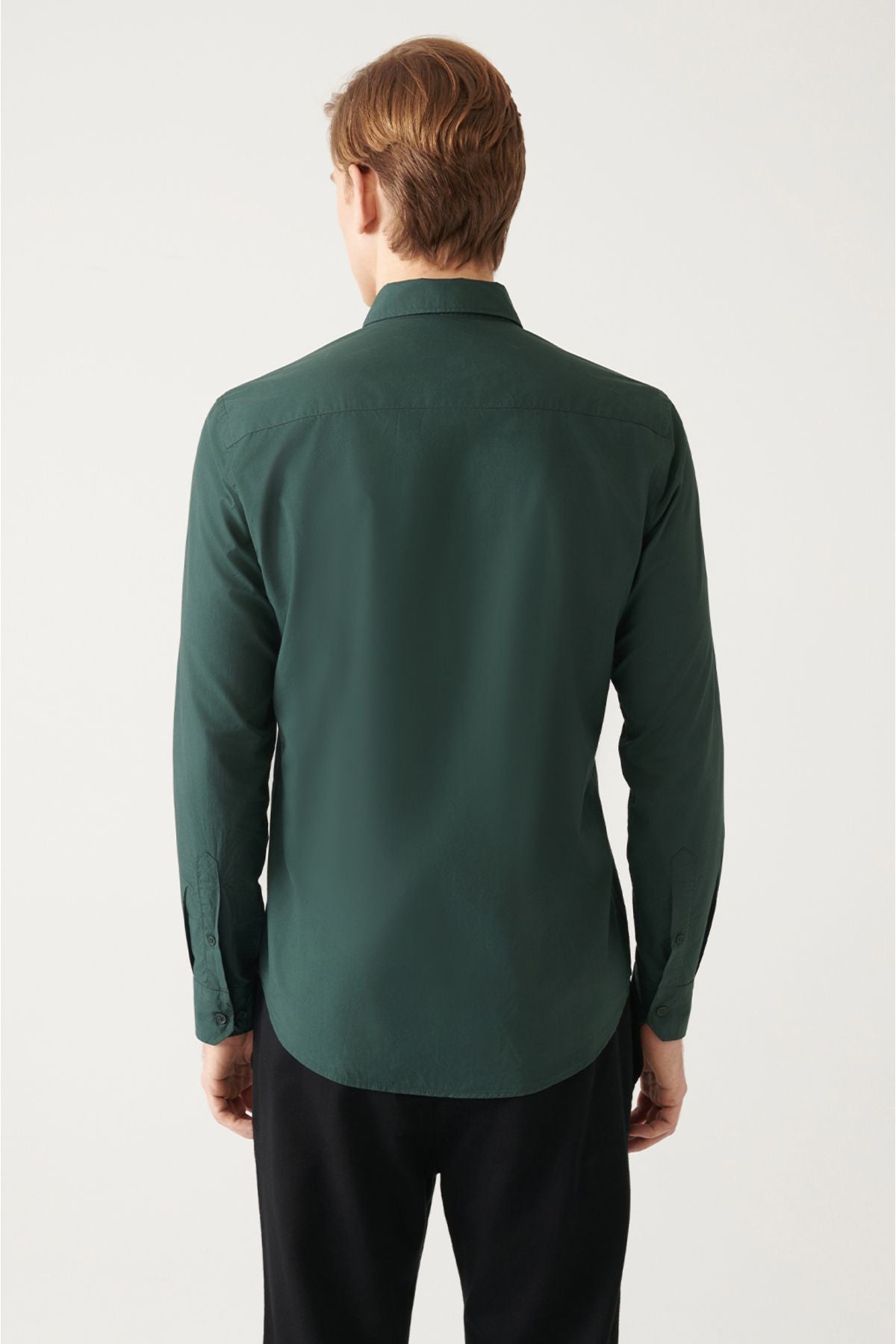 Men's Khaki Button Basic Basic 100 %Cotton Shirt B002030