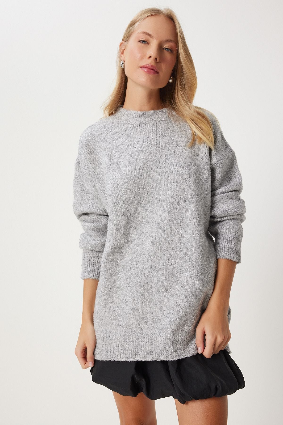 WOMEN GRAY GRAY ROAD Mold Knitwear Sweater FN03337
