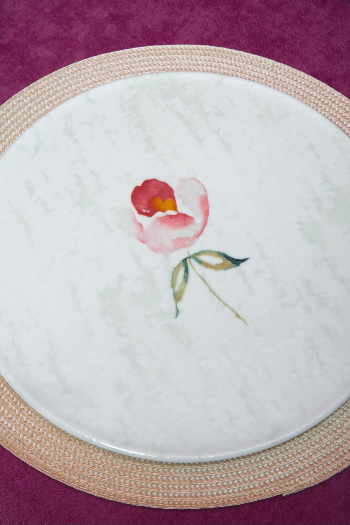 Ebru 32cm 2 Porcelain Pizza Plate Set