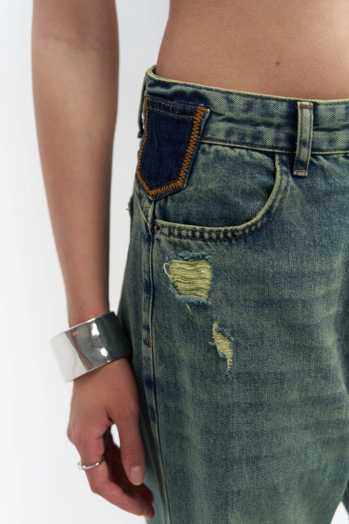 Blair Washed Green Jean Pants