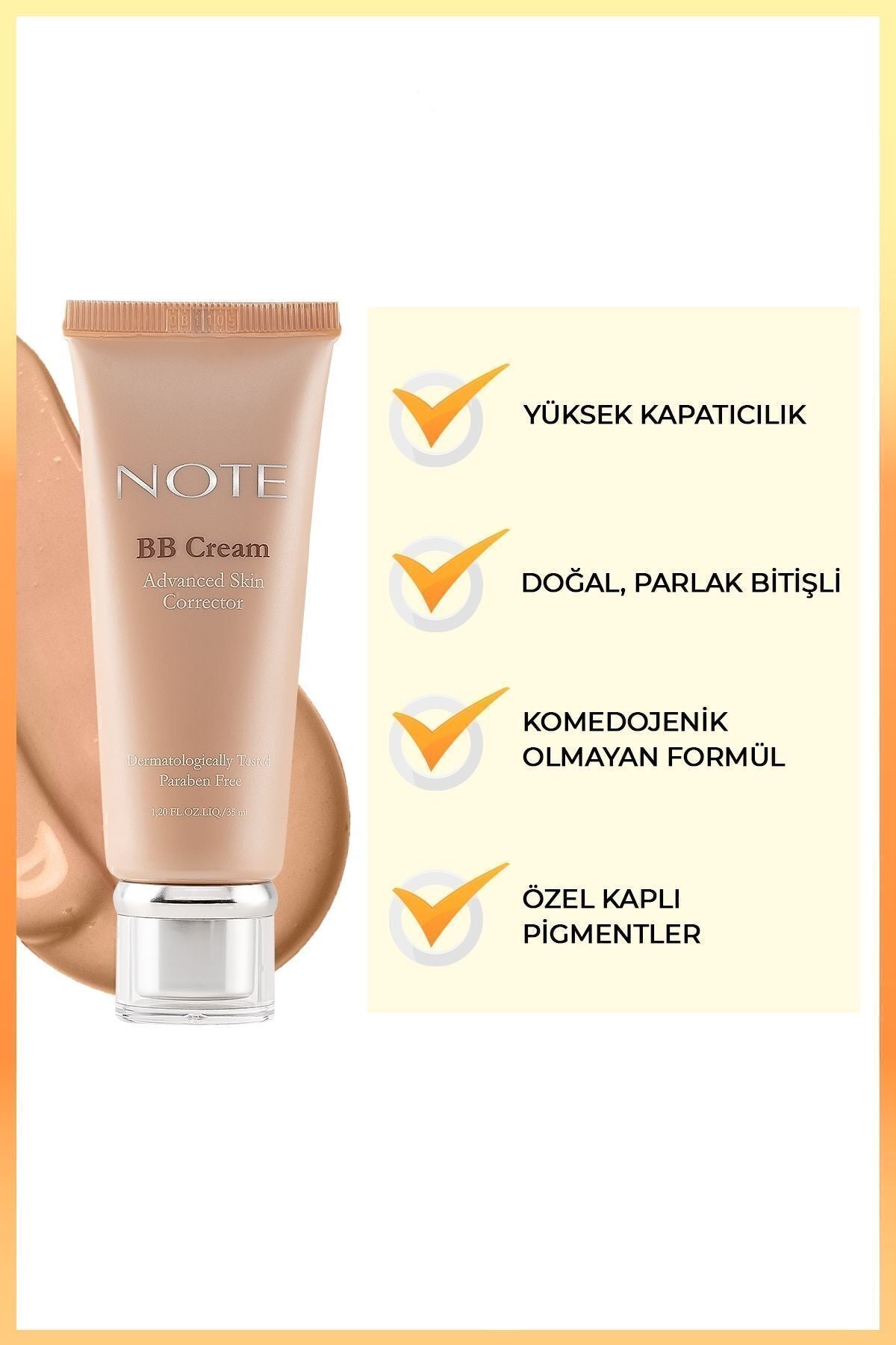 BB Cream SPF 15 Moisturizer Effective Intensive Concealer BB Cream - 500 Medium Open