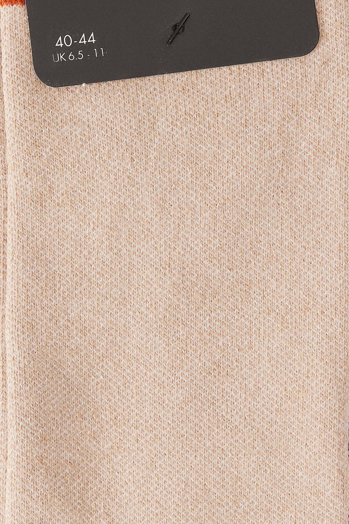 Men's coffee-bej patterned bambulu socket socks