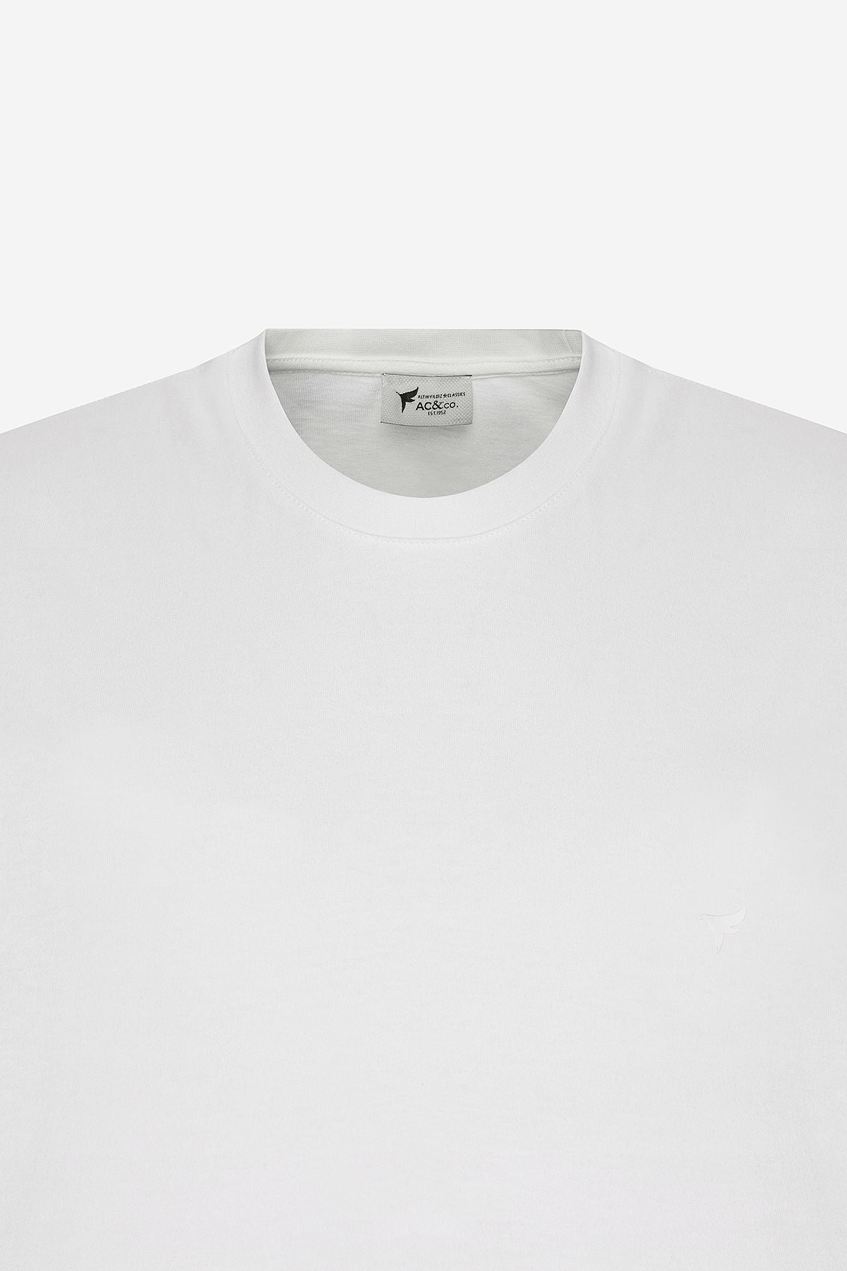 100 %Organic Cotton Men's White Slim Fit Narrow Cessation Bike Bike Yaka T -shirt