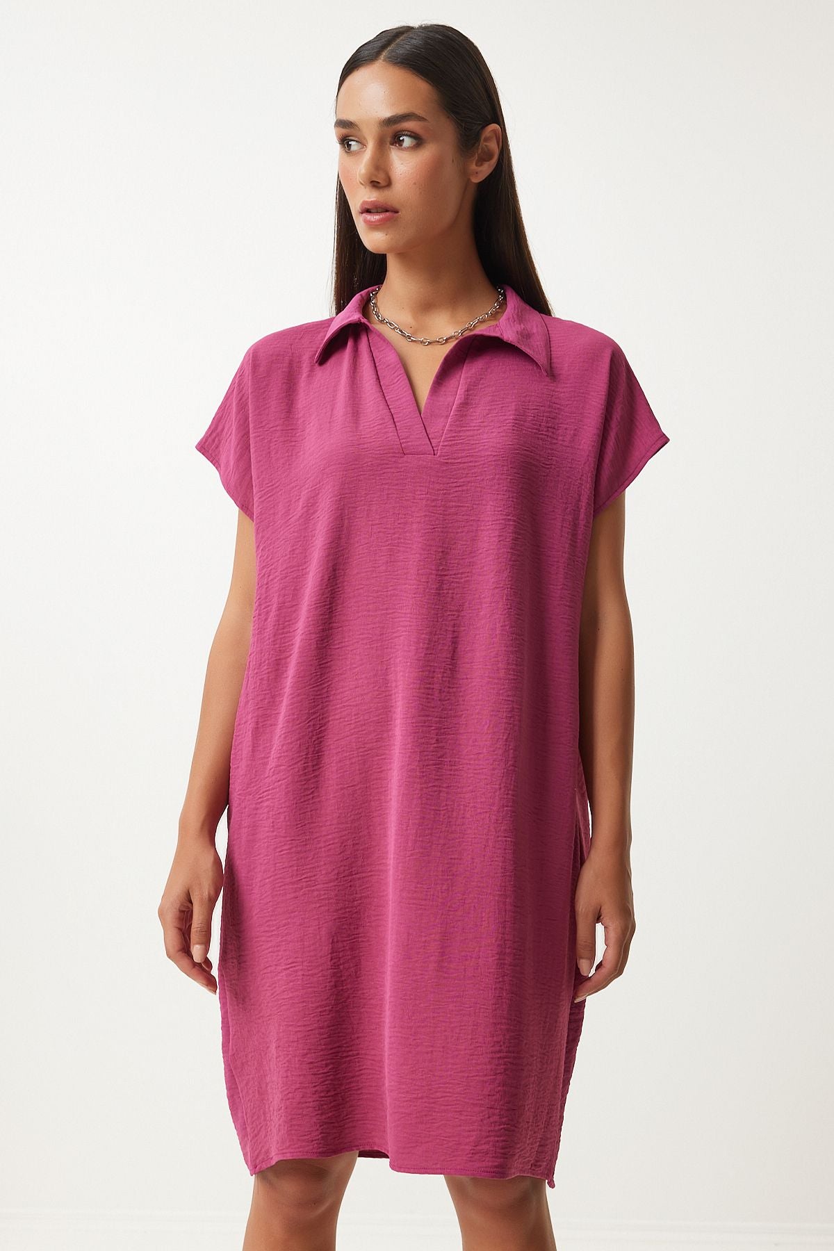 Woman POLUM POLO YAKA SUMMER PLEASE LINE AYROBİN Dress to00138