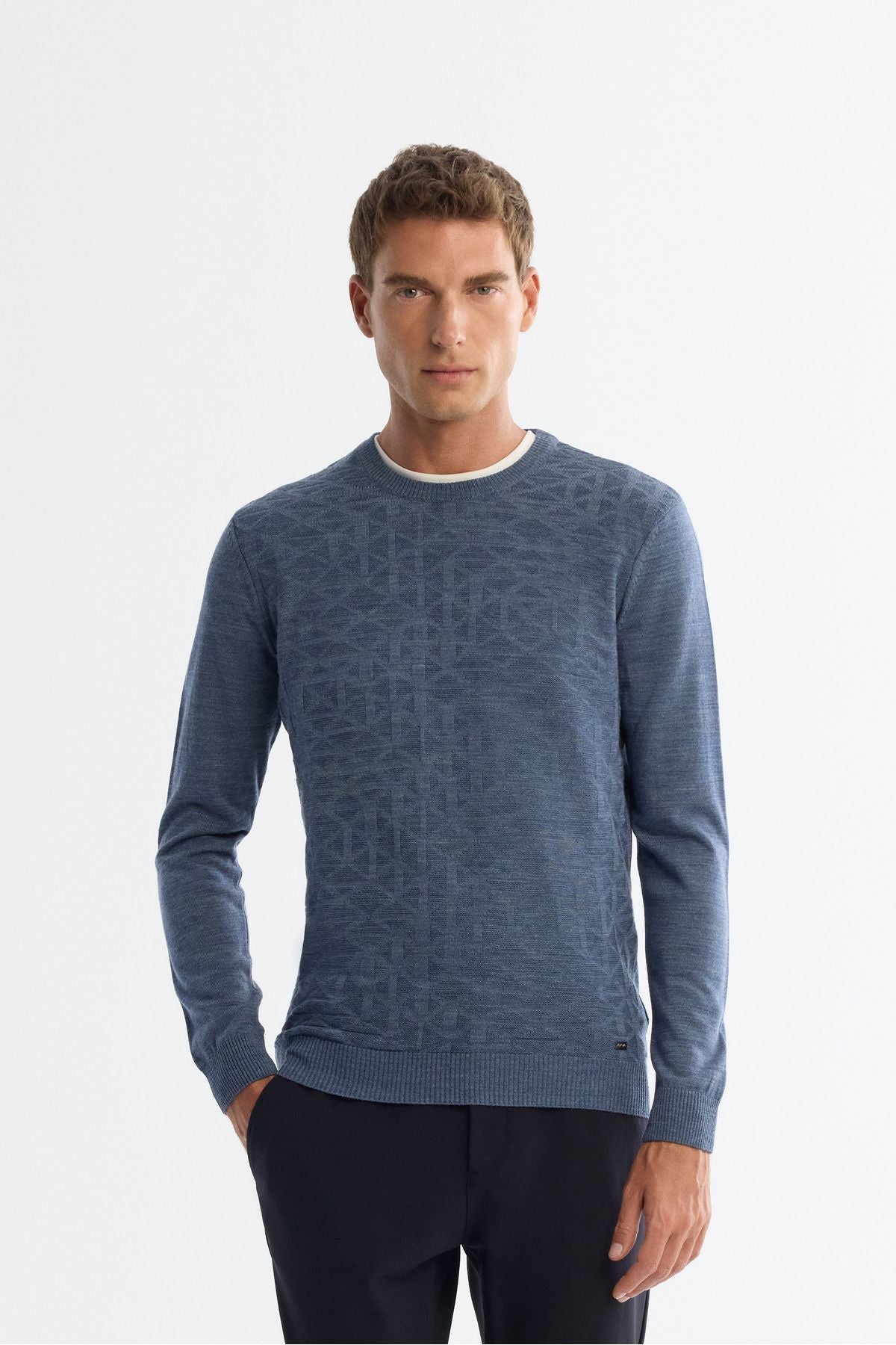 Men's Indigo Bicycle Cyclos Tissue Knitwear Sweater E005110