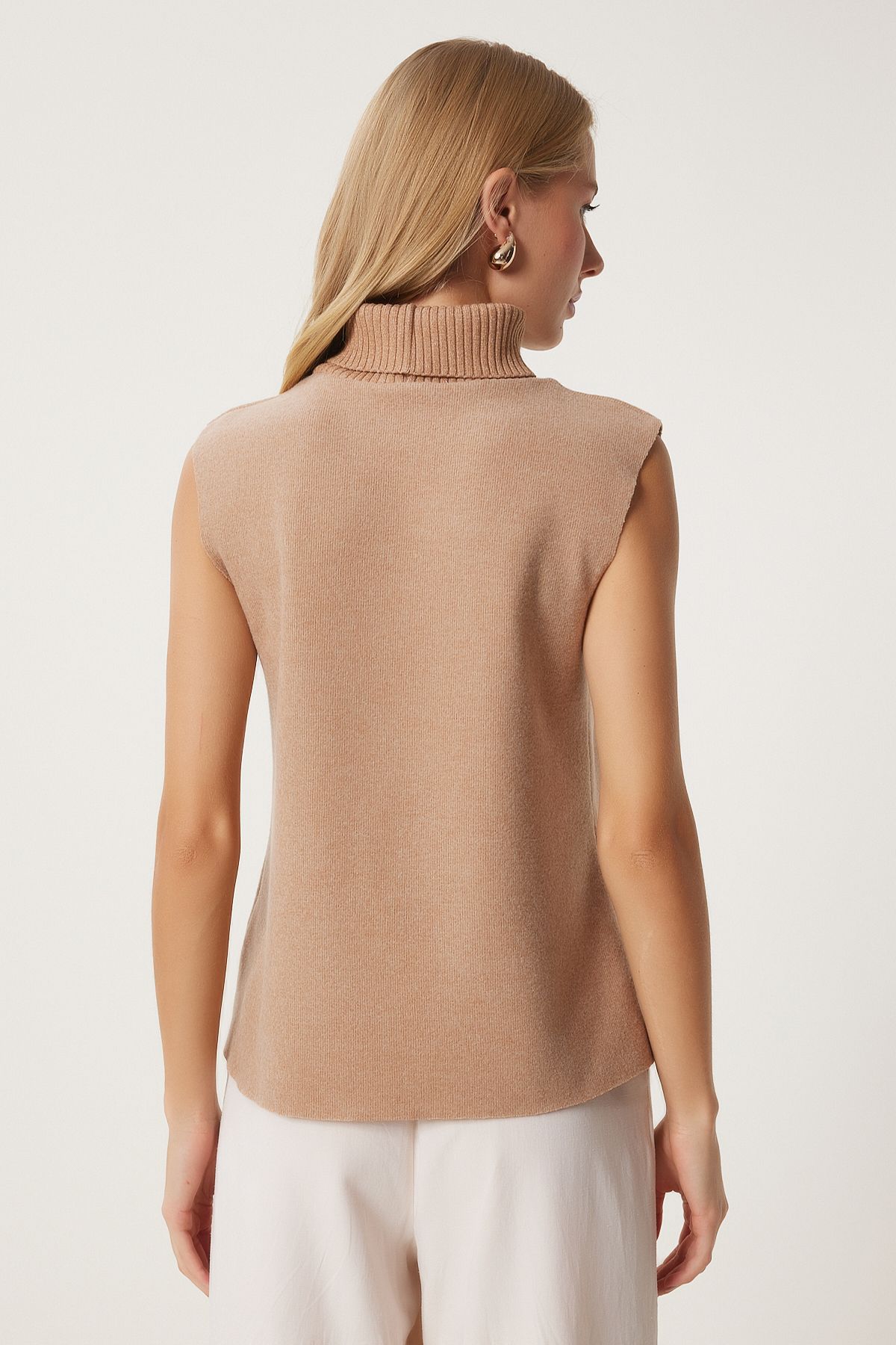 Female Biscuit Fisherman Collar Conscious Triko Blouse CV00044