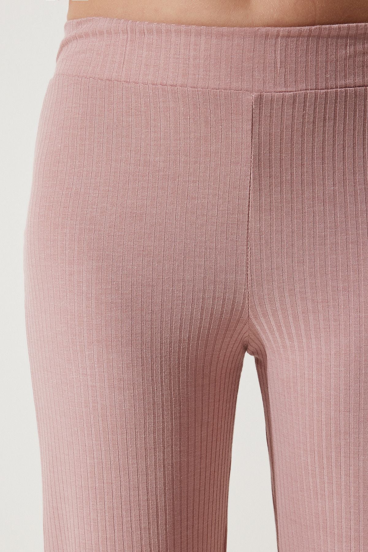 Female powdered wick knitted blouse trousers set KH00088