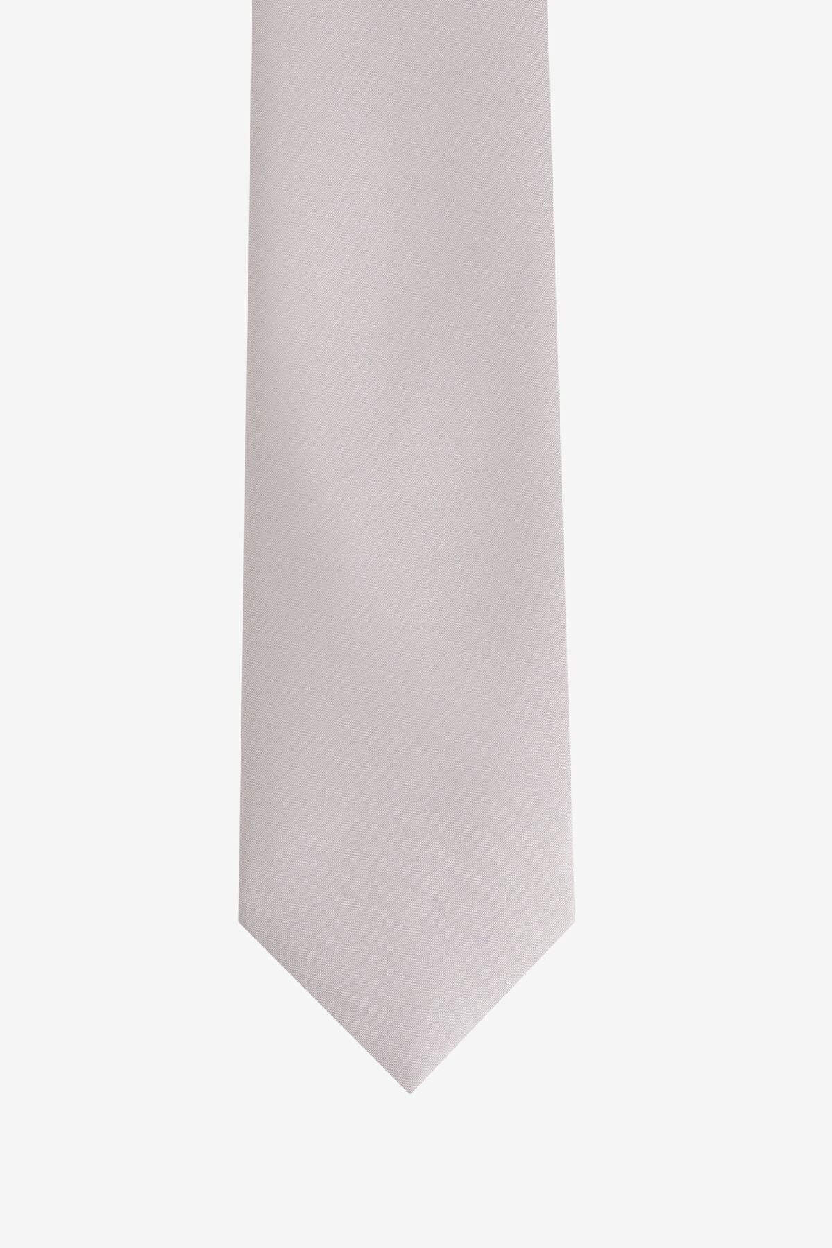 Men's gray pattern -free tie