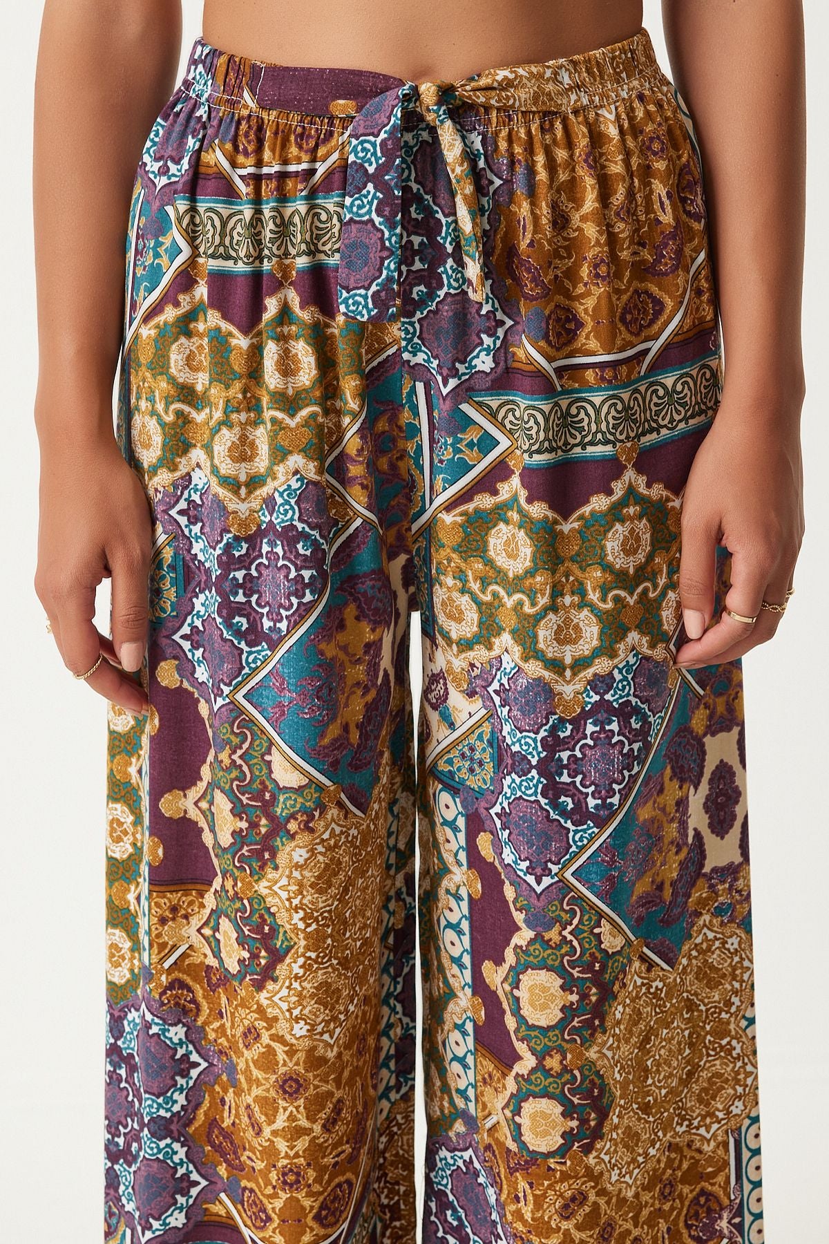 WOMEN'S DRUVER DROPPED VISCONE PALAZZO Pants EN00606