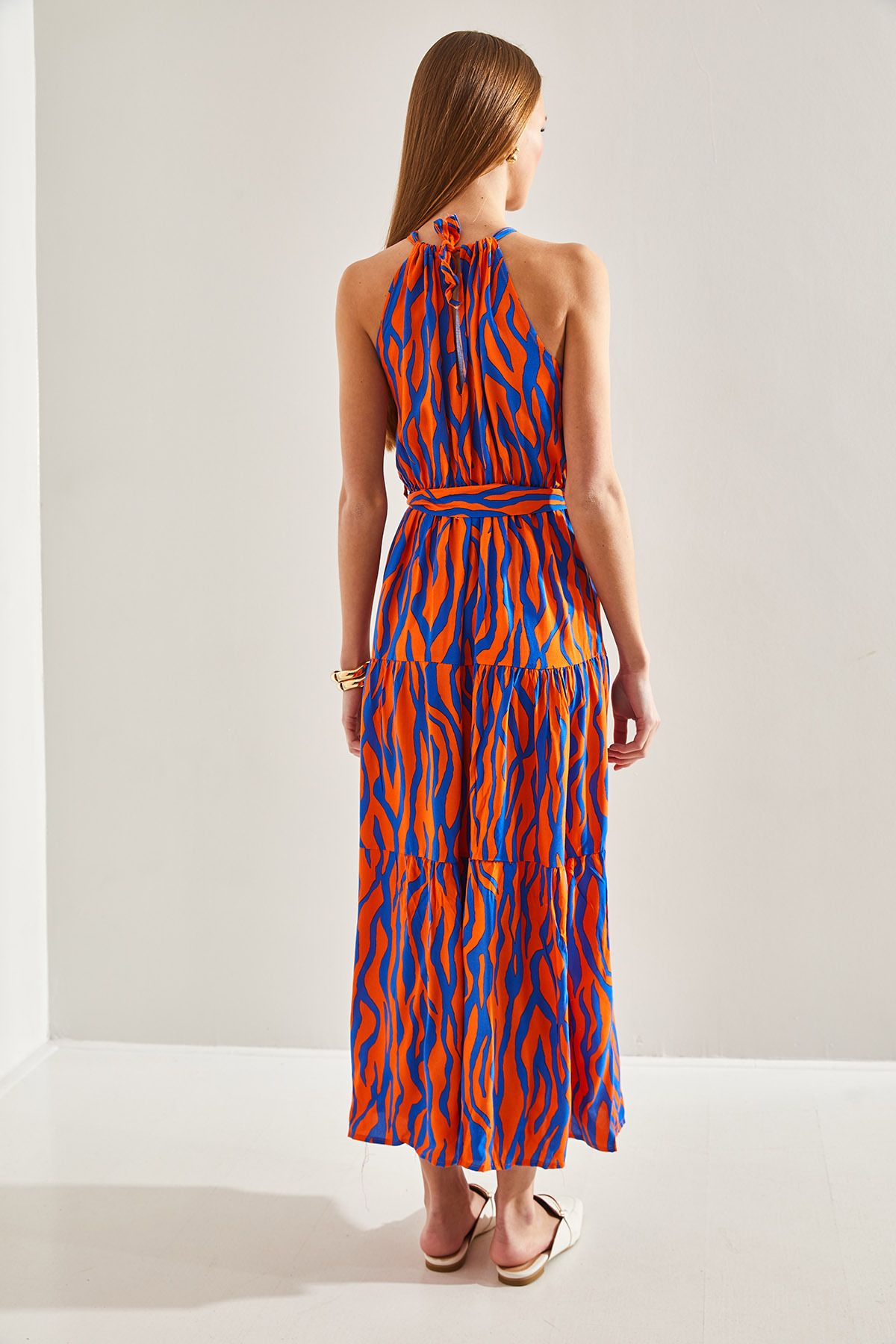 Female Lined IP HANDER PATTERN PATTERNED VISCON DRESS 60101011