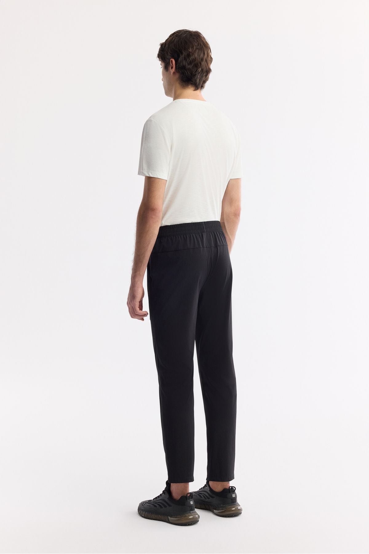 Men's Black Waist Side with Pocket Part Technical Fabric Jogger A51y3421