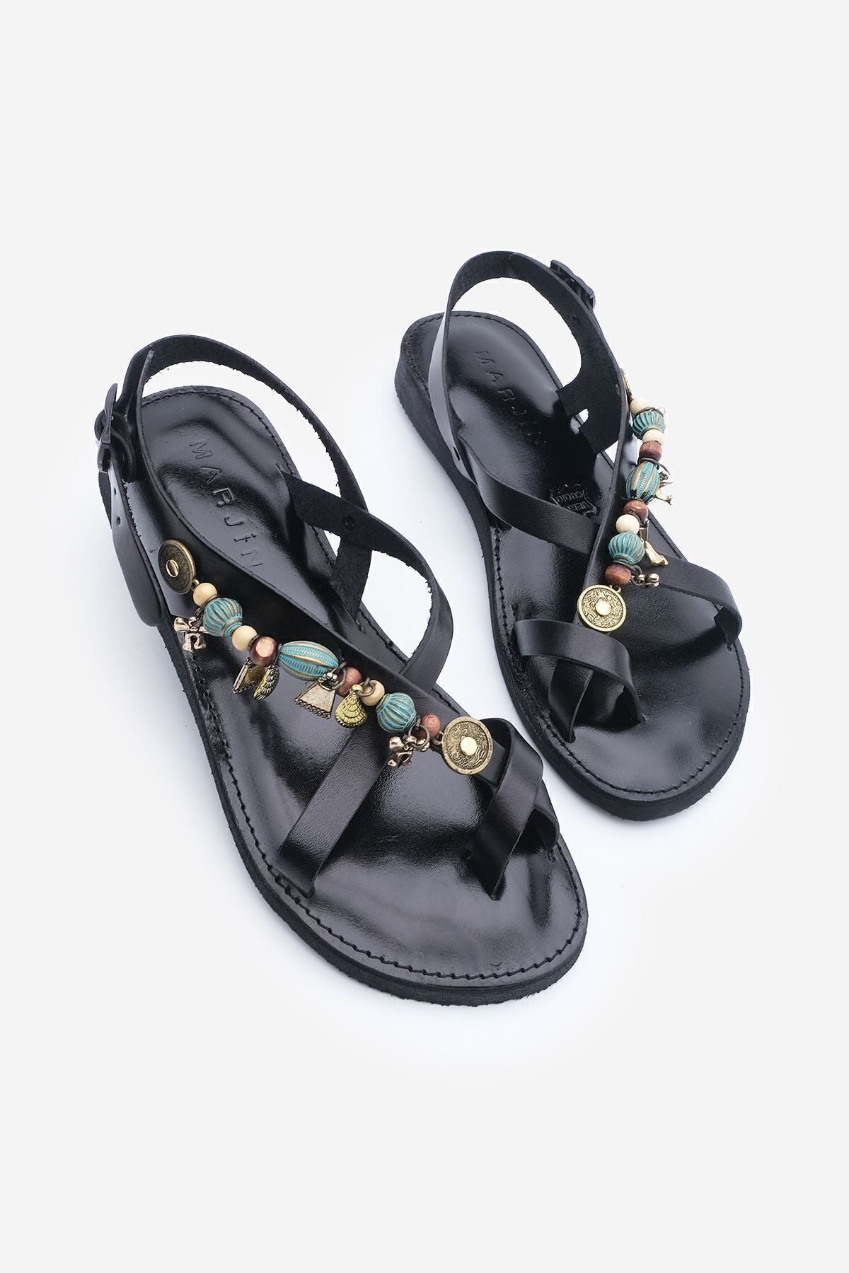 Woman Genuine Leather Accessory Eva Base Fingers Break Daily Sandals Devila Black