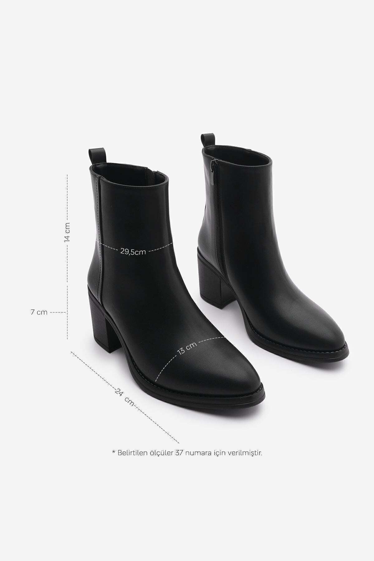 Woman heeled boots Son Nose Zipper Cerin Black