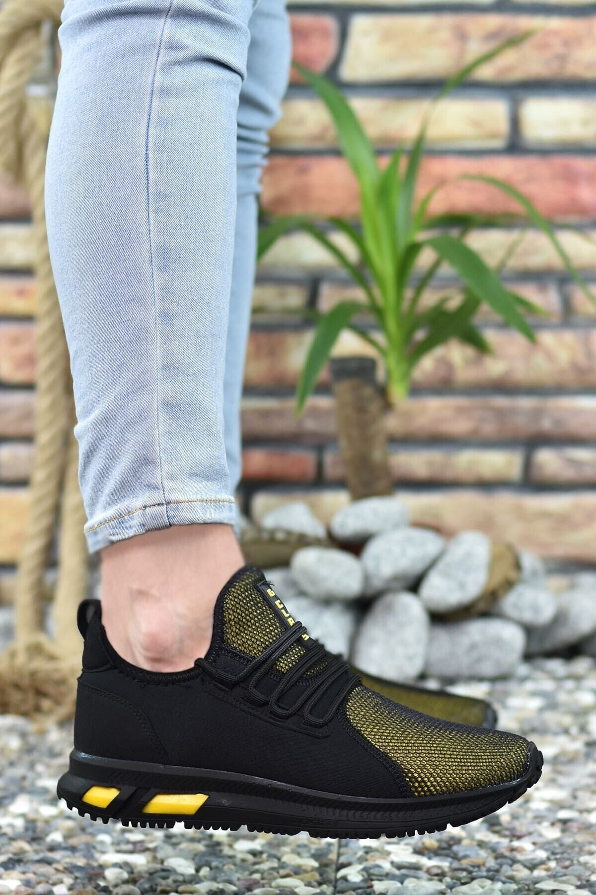 Black Yellow Men Sneaker 0012Marco