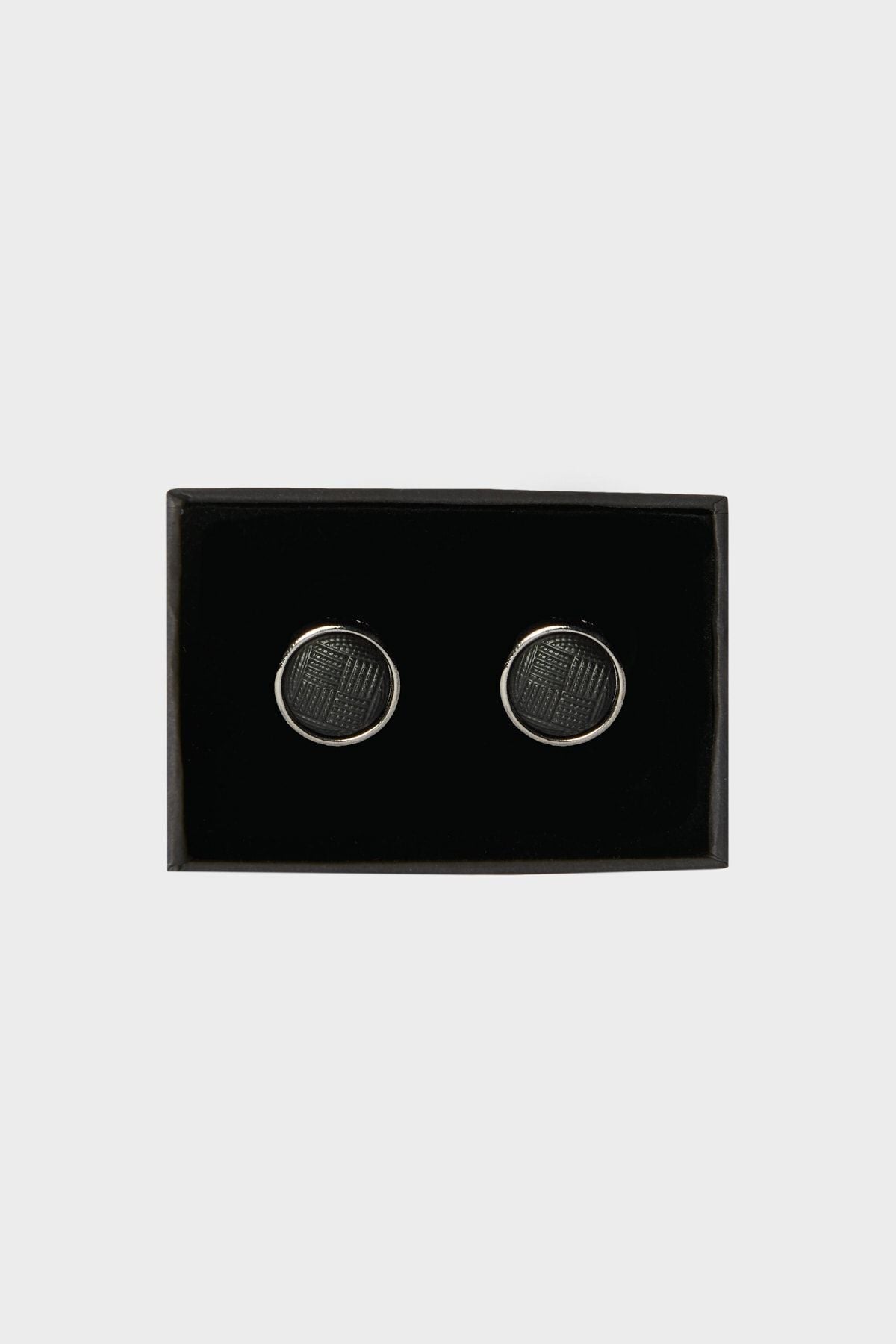 Men's black-gray metal special gift box boxed cufflink