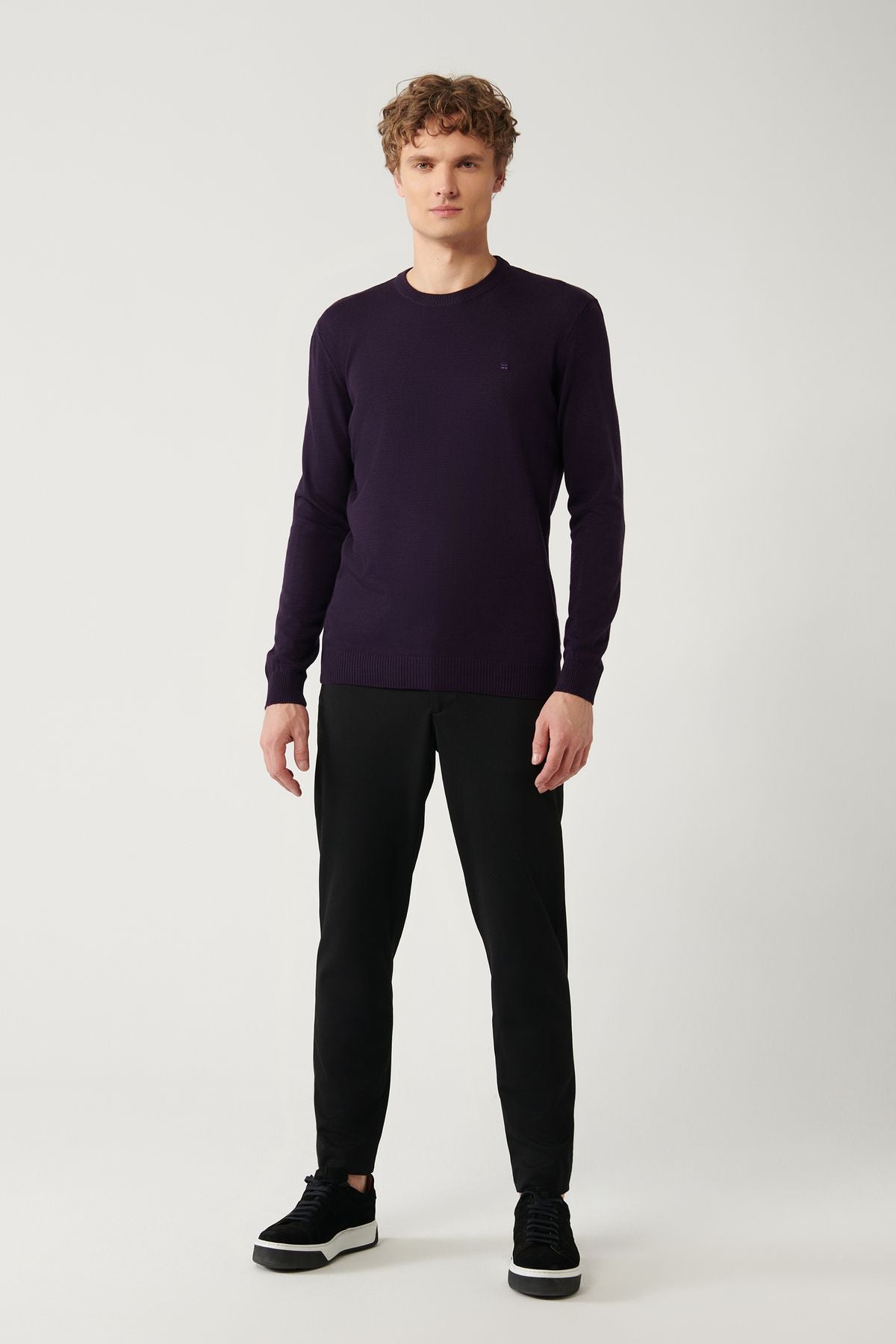 Male Pins Bike collar Follow -up knitwear sweater E005000