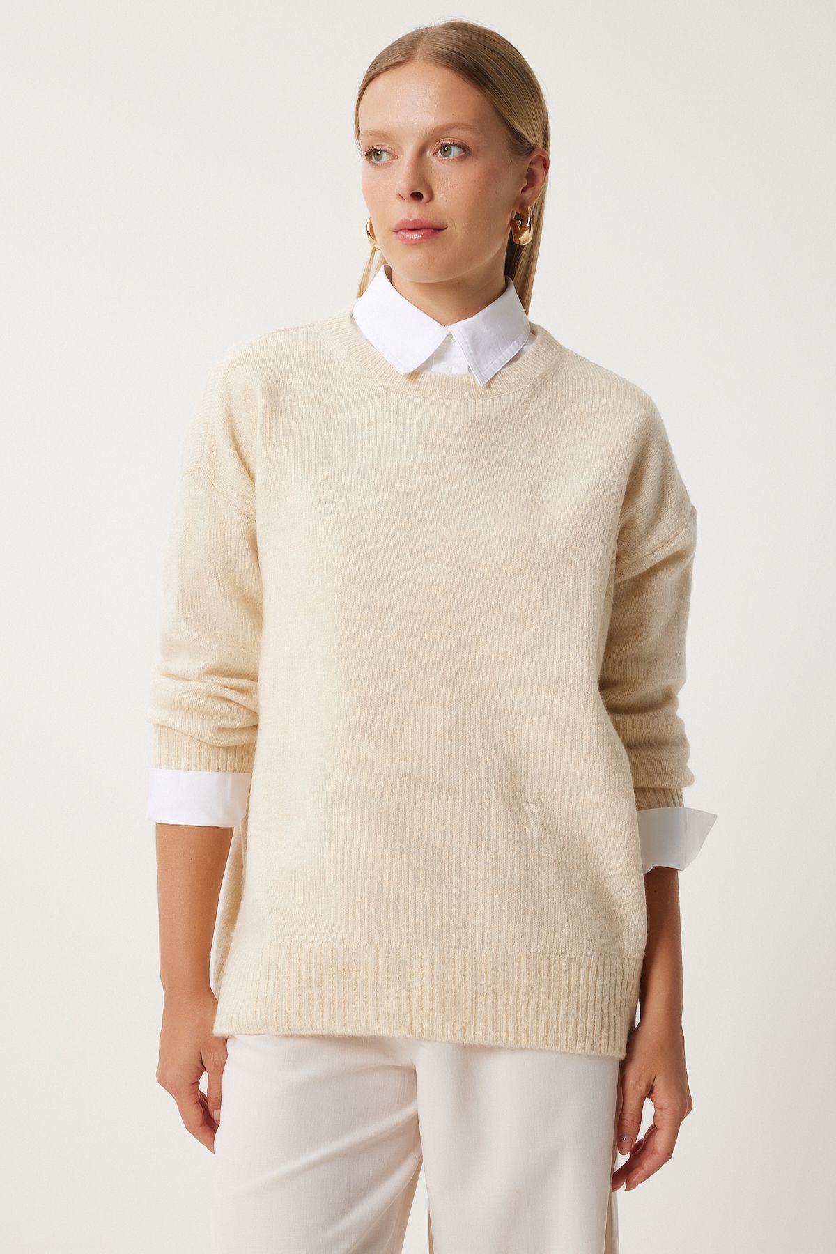 WOMEN'S BONE OVERSESSE knitwear sweater PN00054