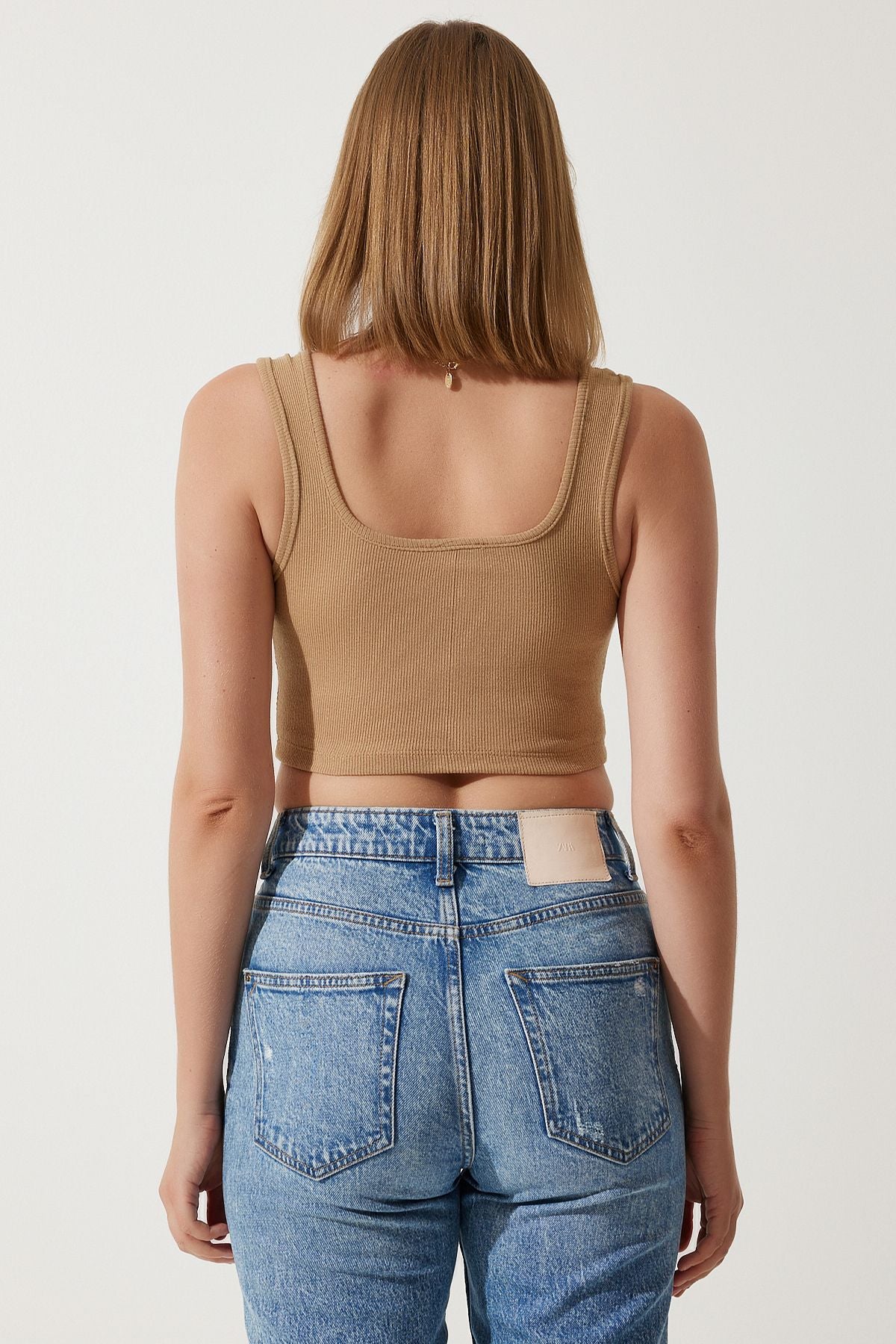 Female Biscuit Hanger Crop knitted blouse GT00030