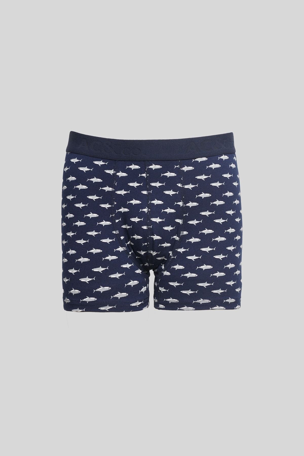 Men's Navy-Gri 3-Piece Cotton Flexible Boxer Package