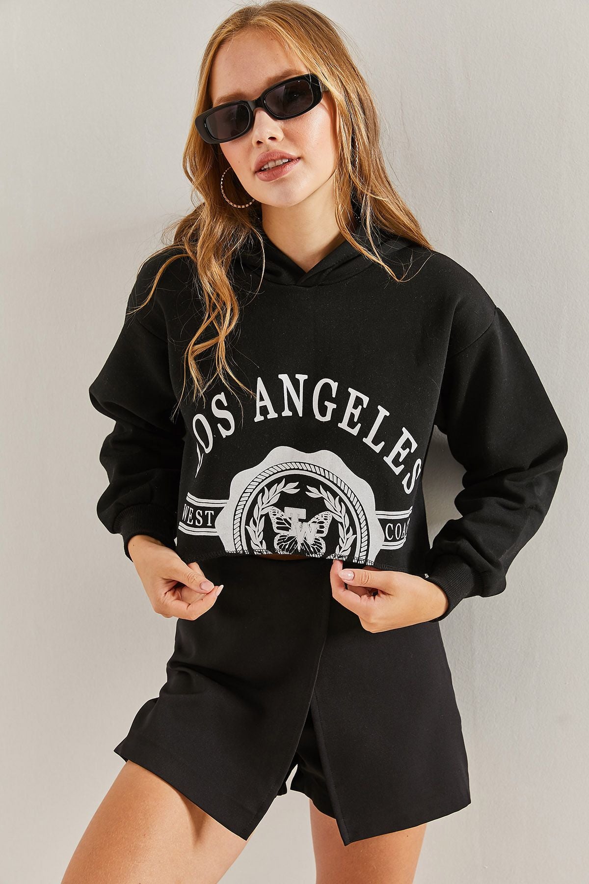 WOMEN'S THREE YARDALLI LOS ANGELES PRINTED SWEATSHİRT