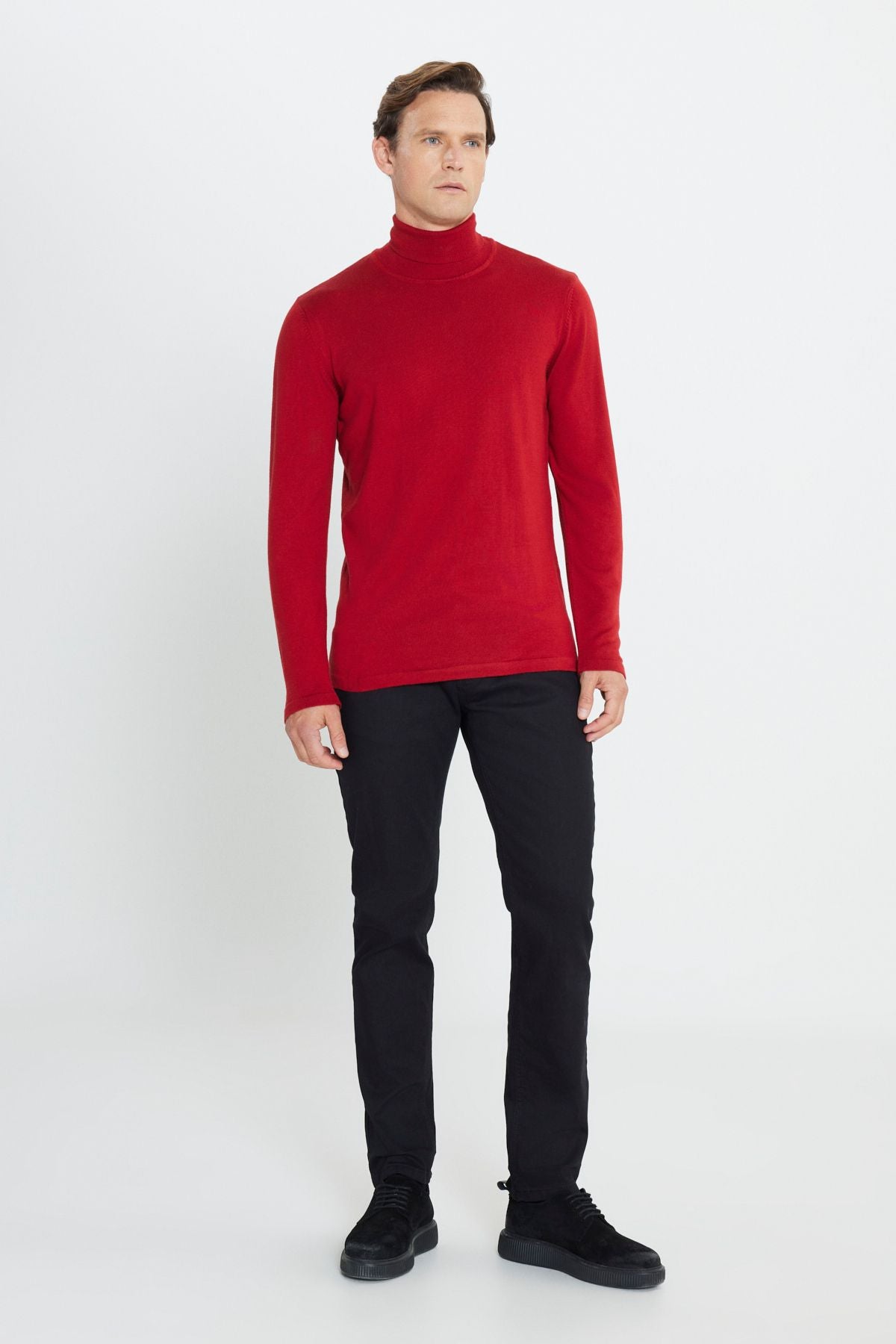 Men's Red Standard Fit Normal Class