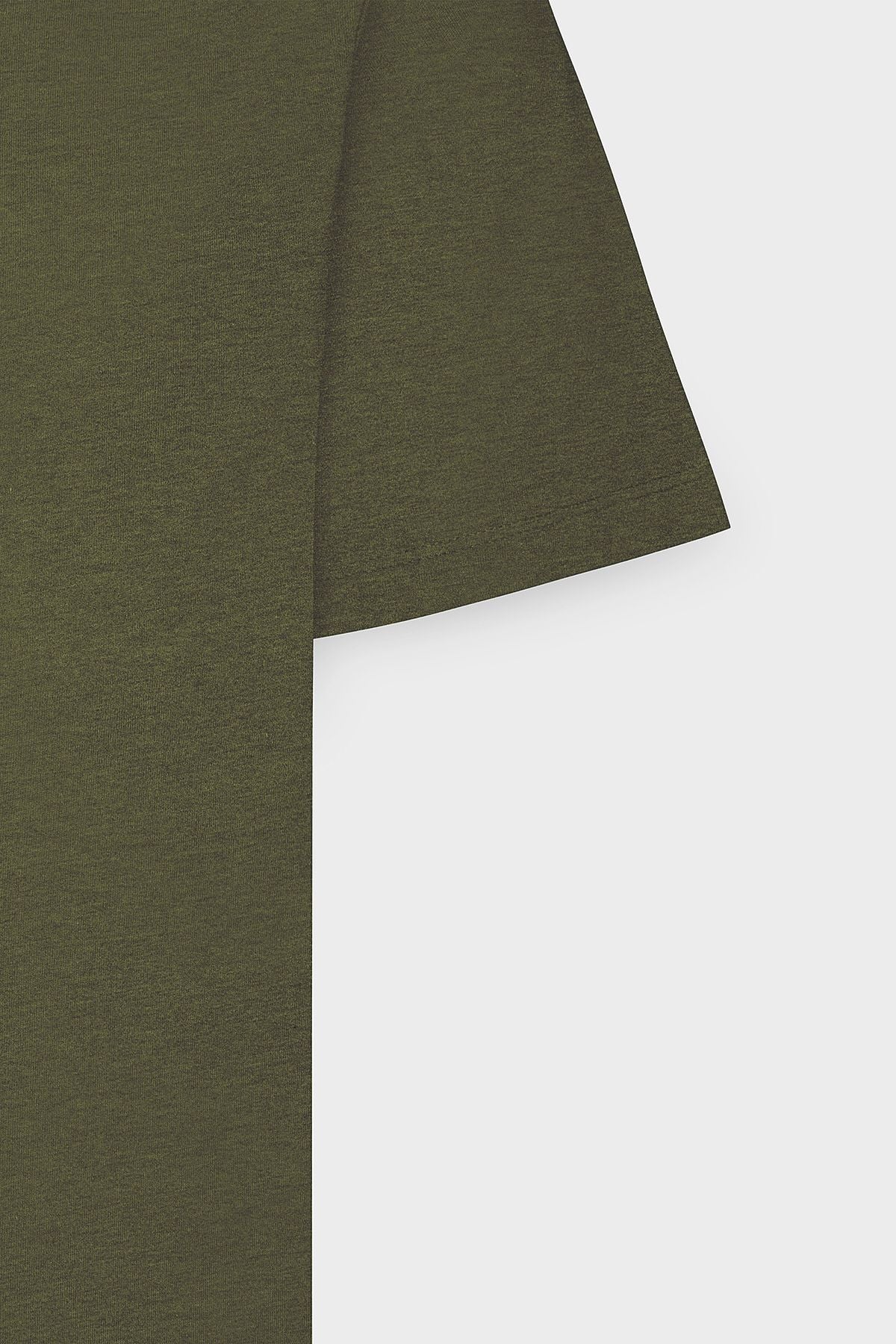 Male Khaki 100 %Cotton Slim Fit Narrow Cut Bike Bike Basic T -shirt
