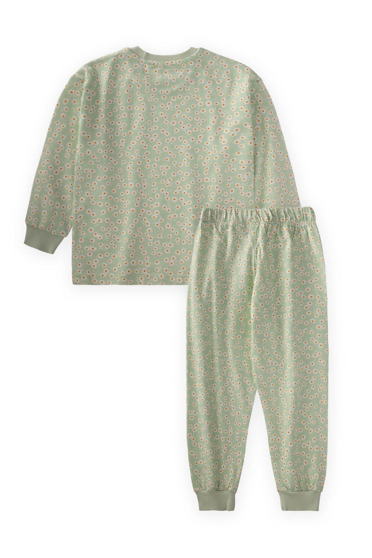 Patterned seasonal pajama set 3-12 age mint green