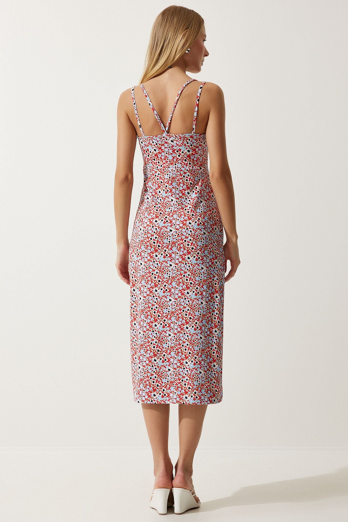 Woman Oranj Dual Hanger Patterned Knitting Dress MC00262