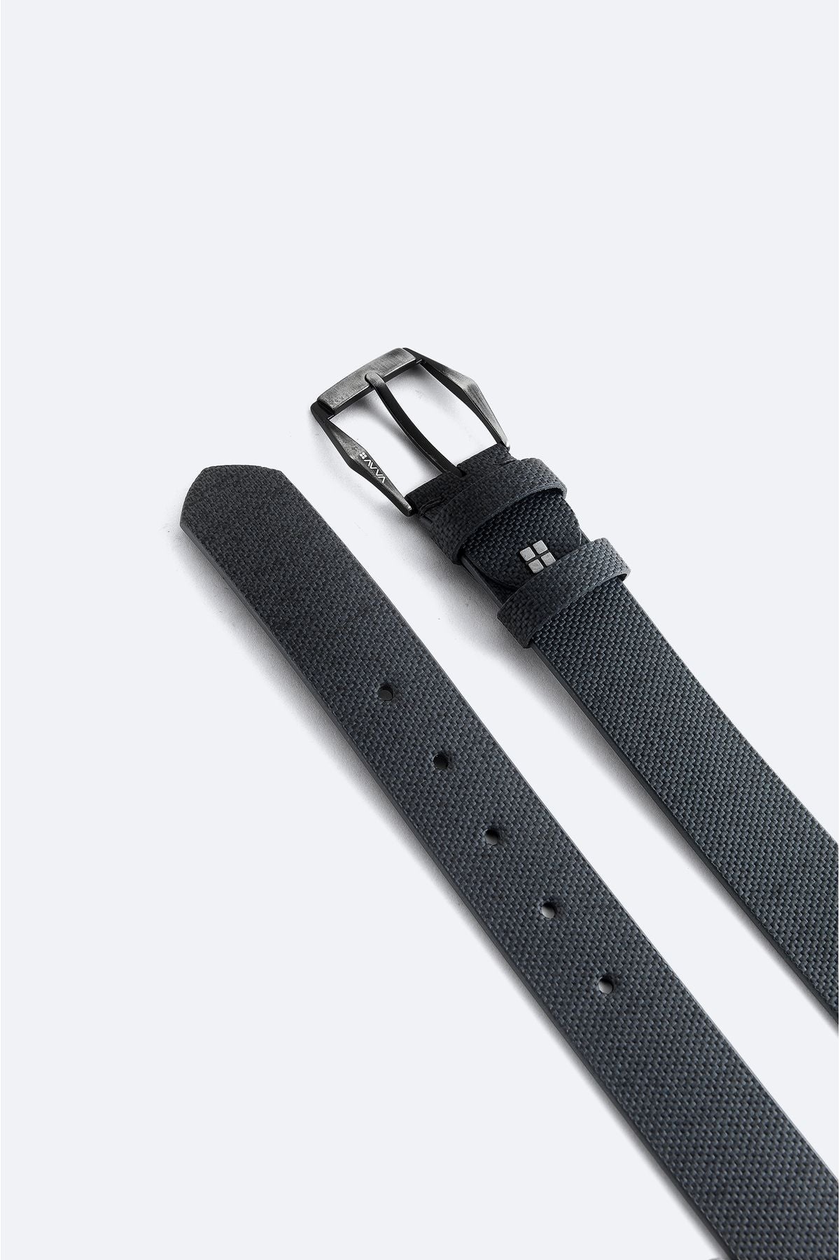 Men's anthracite textured belt A41y9305