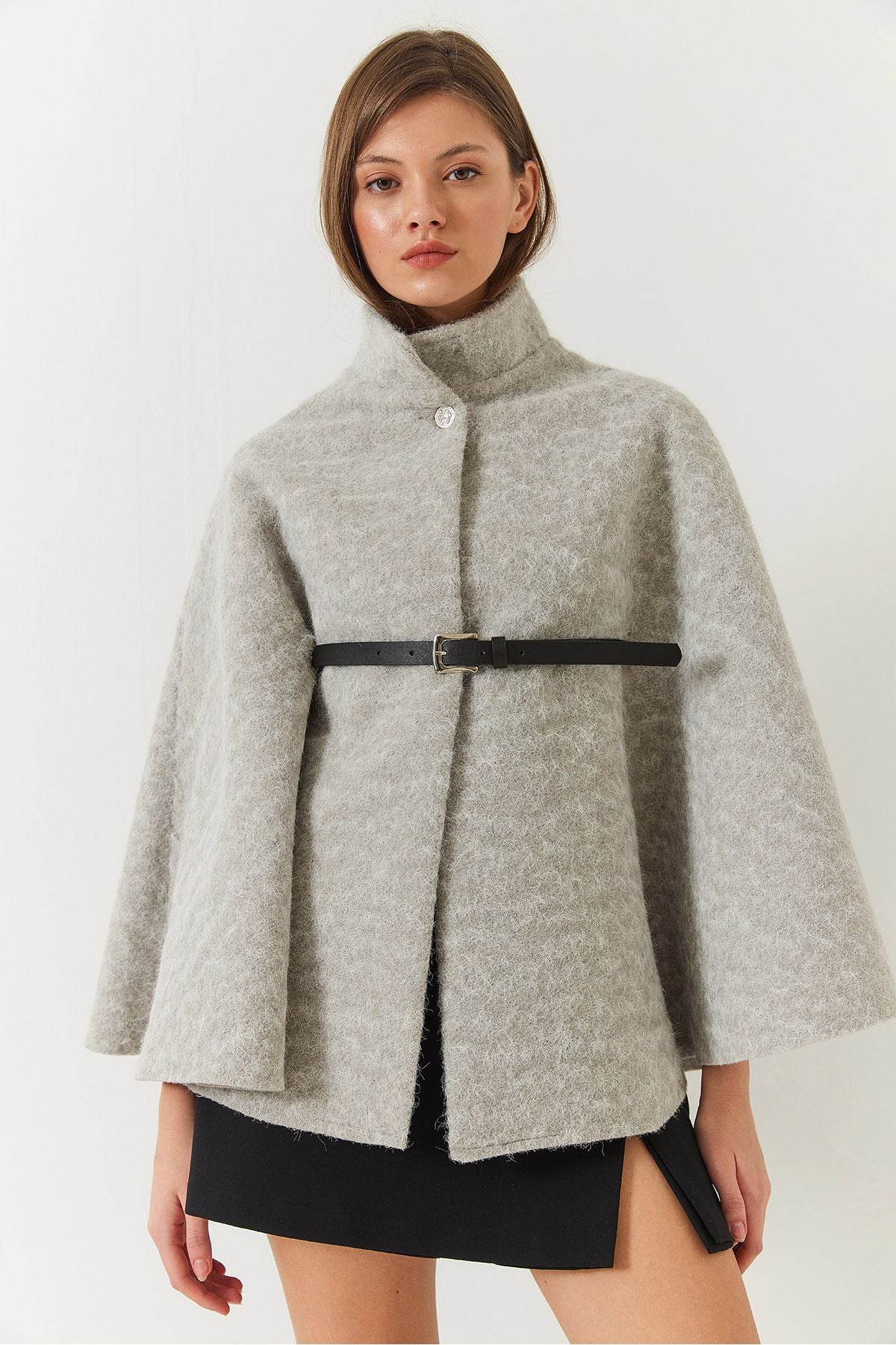 WOMEN'S RESIDENCE BROTHING Belt Belt Detailed Stamp Cape Jacket 60261367