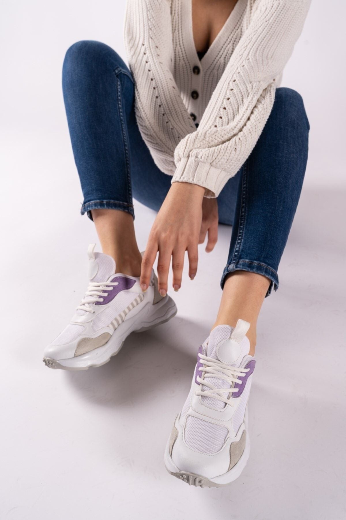 White Lilac Woman Sneaker 0012189