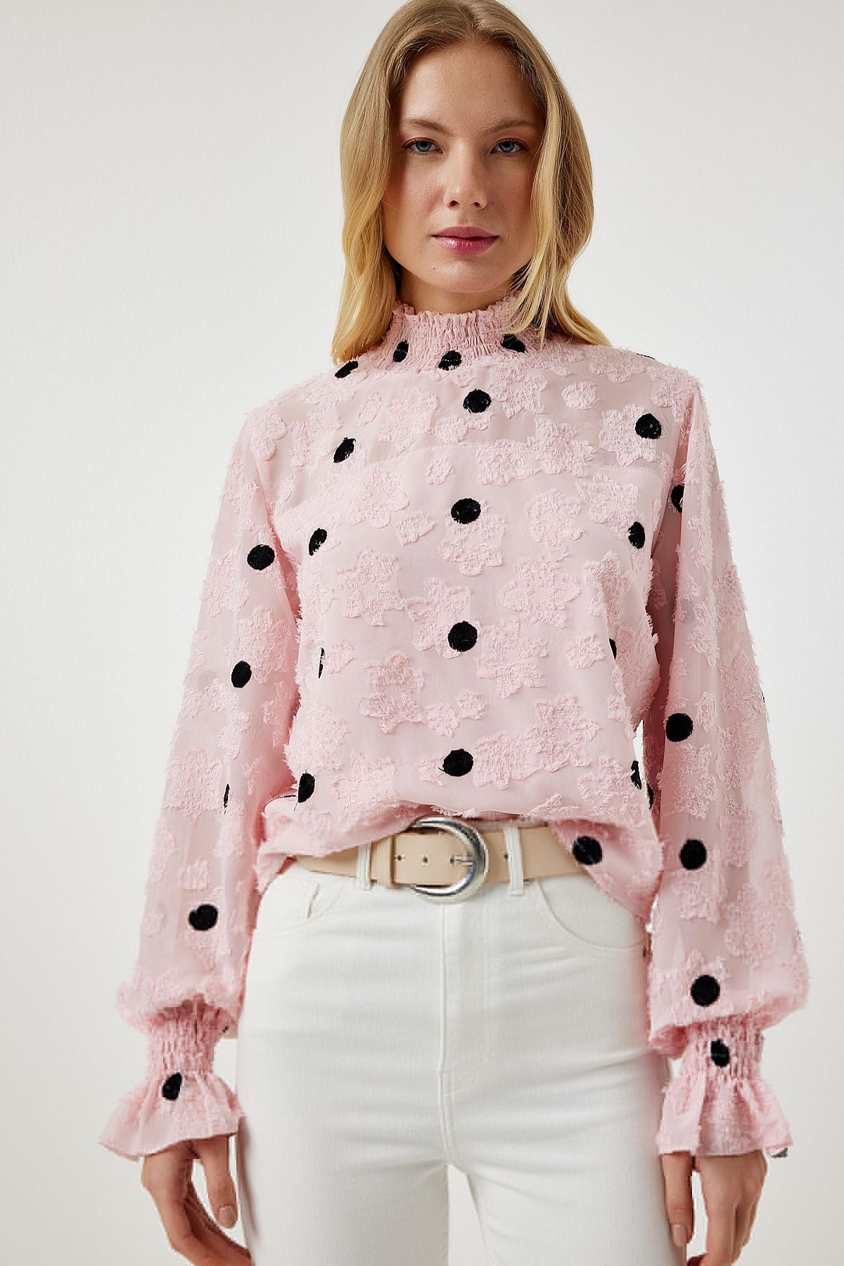 Woman Sugar Pink Wedding Pekle Woven Blouse Tp00020