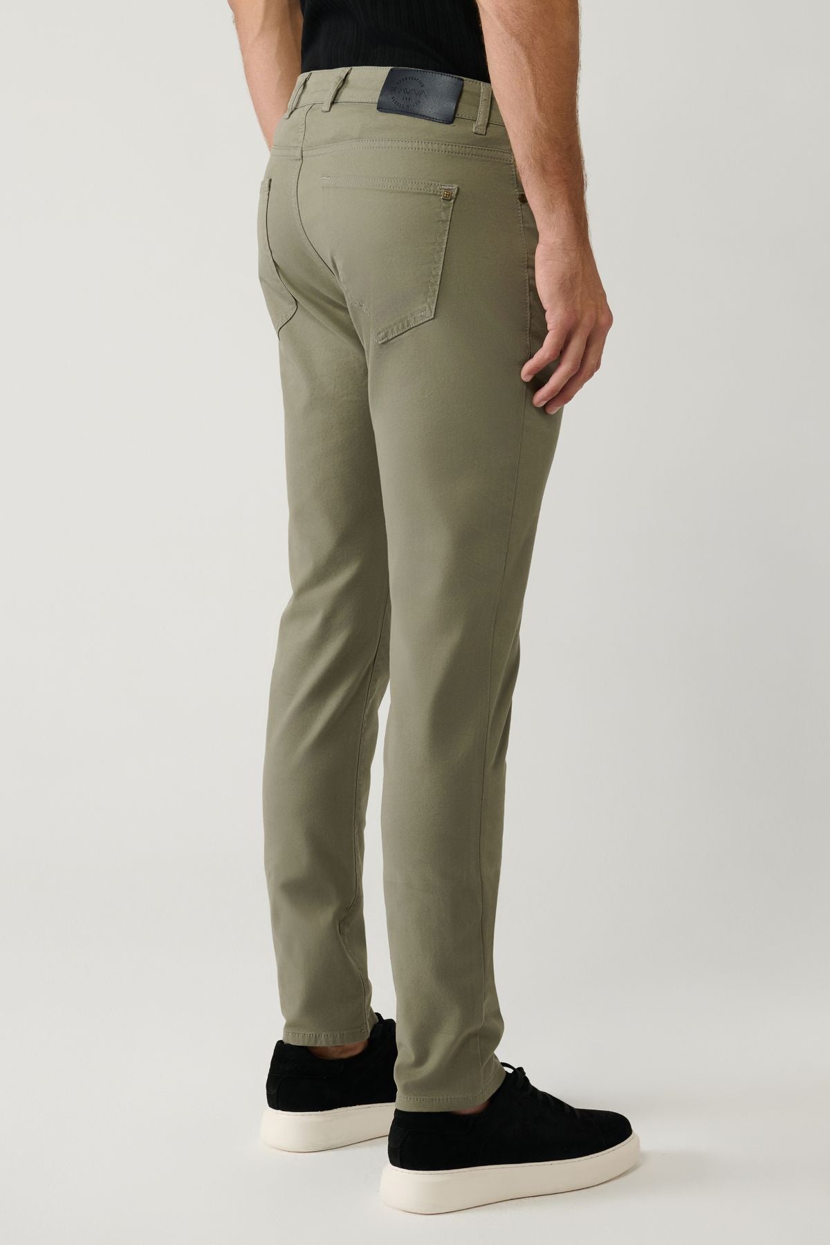 Men's Khaki Classic Waist Amelor Mixed 5 Cep Perge Slim Fit Pants A41y3071