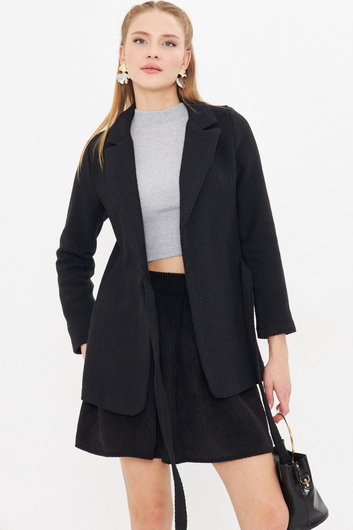 FISH-SIDE FISH SIDE FISH RIGHT PATTERN STAFF JACKET ARM-25K001074